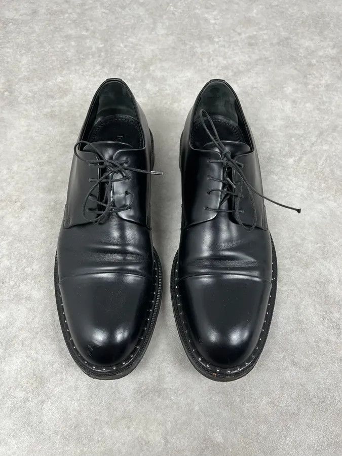 Louis Vuitton Louis Vuitton Black Leather Lace-Up Loafers Size US 8 / EU 41 - 2 Thumbnail