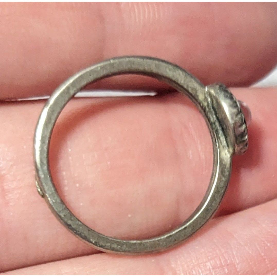 Other Minimalist Silver Tone Ring With Clear Cabochon Size 7 Size ONE SIZE - 13 Thumbnail