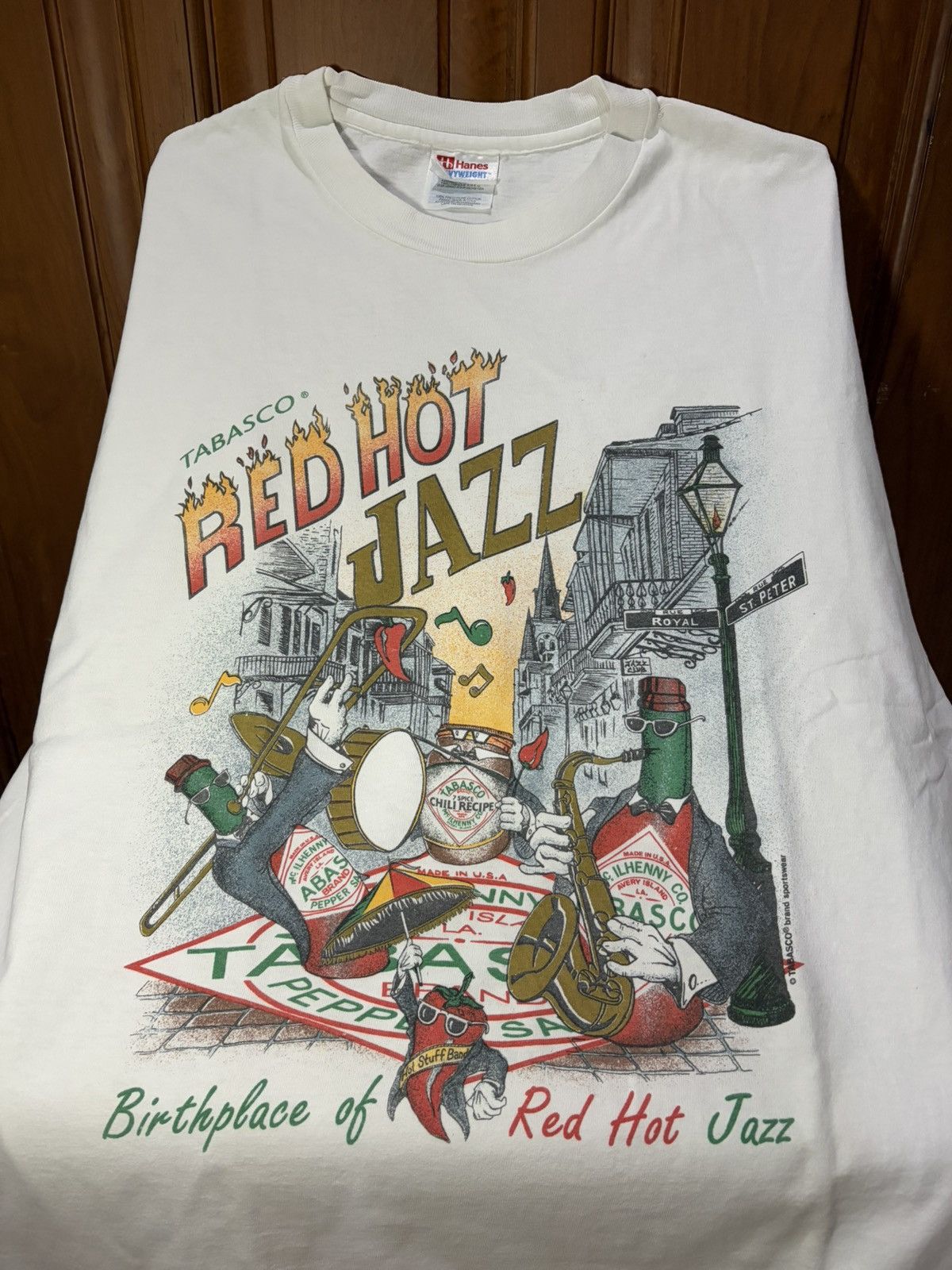 Tabasco Vintage Red Hot Jazz Tabasco Promo Tee Size US XL / EU 56 / 4 - 1 Thumbnail