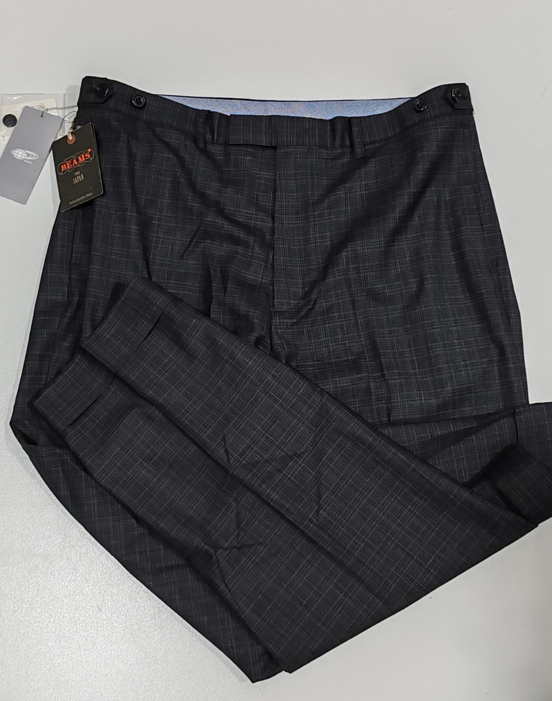 Beams Plus PANTALON DE COMPLET GRIS CARRELÉ- BEAMS PLUS TG:XL Size US 34 / EU 50 - 9 Thumbnail