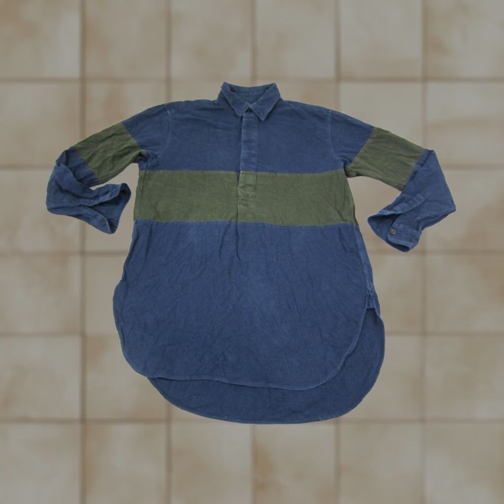 Uniqlo Uniqlo JW Anderson Polo Shirt Adult Medium Blue Flannel Rugby Long Sleeve Size US M / EU 48-50 / 2 - 1 Thumbnail