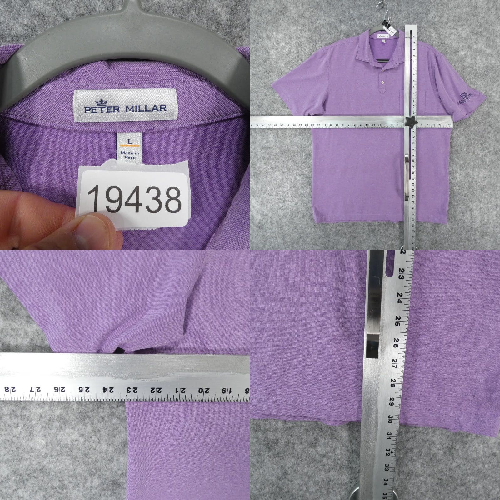 Peter Millar Peter Millar Polo Mens Large Purple Lightweight Stretch Golf Shirt Size US L / EU 52-54 / 3 - 8 Thumbnail