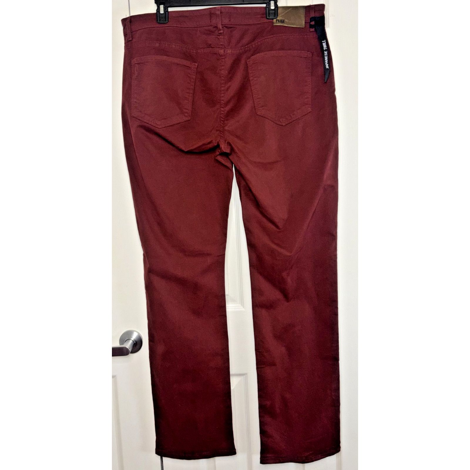Paige Paige Normandie Jeans Mens Fit Burgundy Denim Pants Size US 40 / EU 56 - 2 Thumbnail