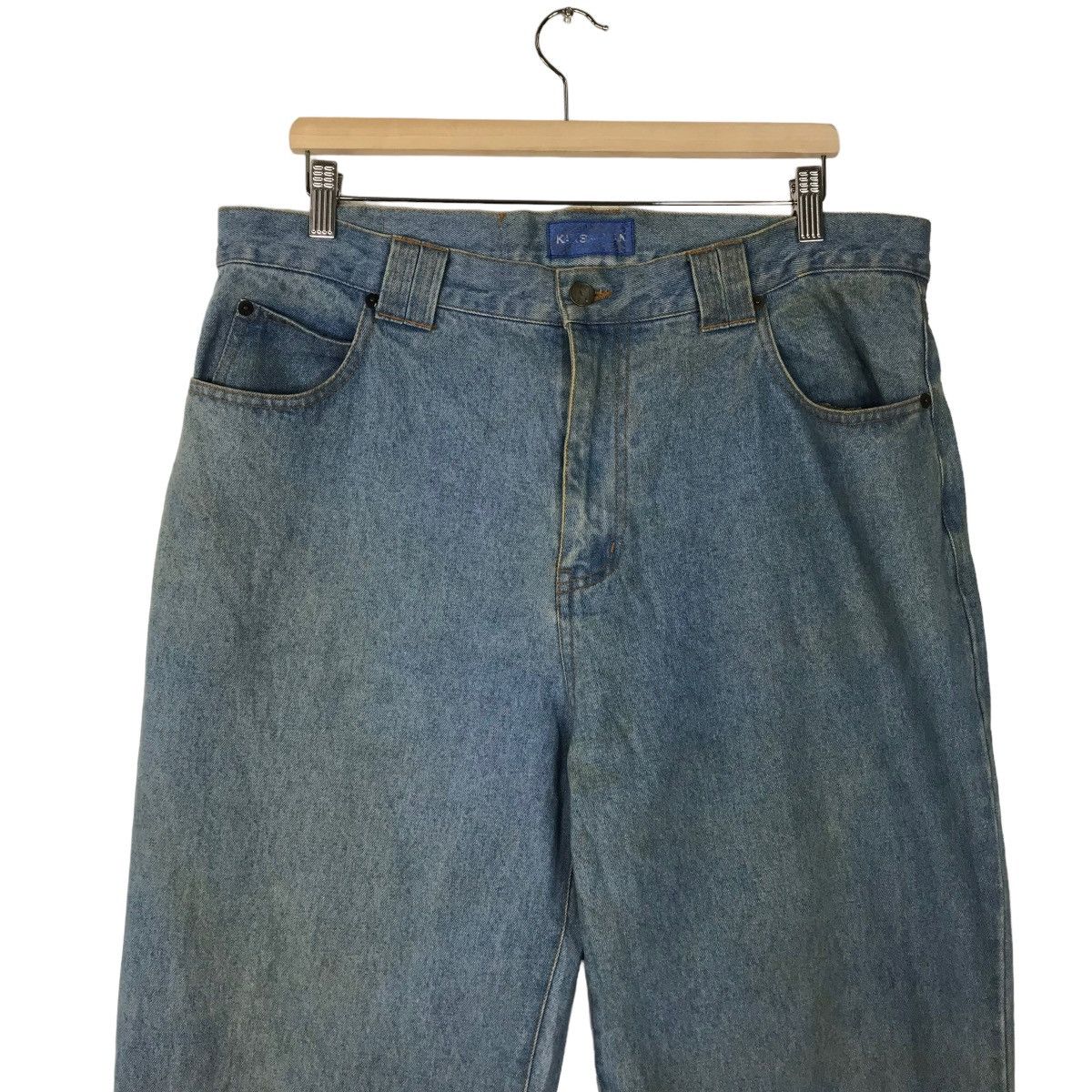 Kansai Yamamoto 🔥 1980s KANSAI YAMAMOTO MAN DENIM JEANS Size US 39 - 5 Thumbnail