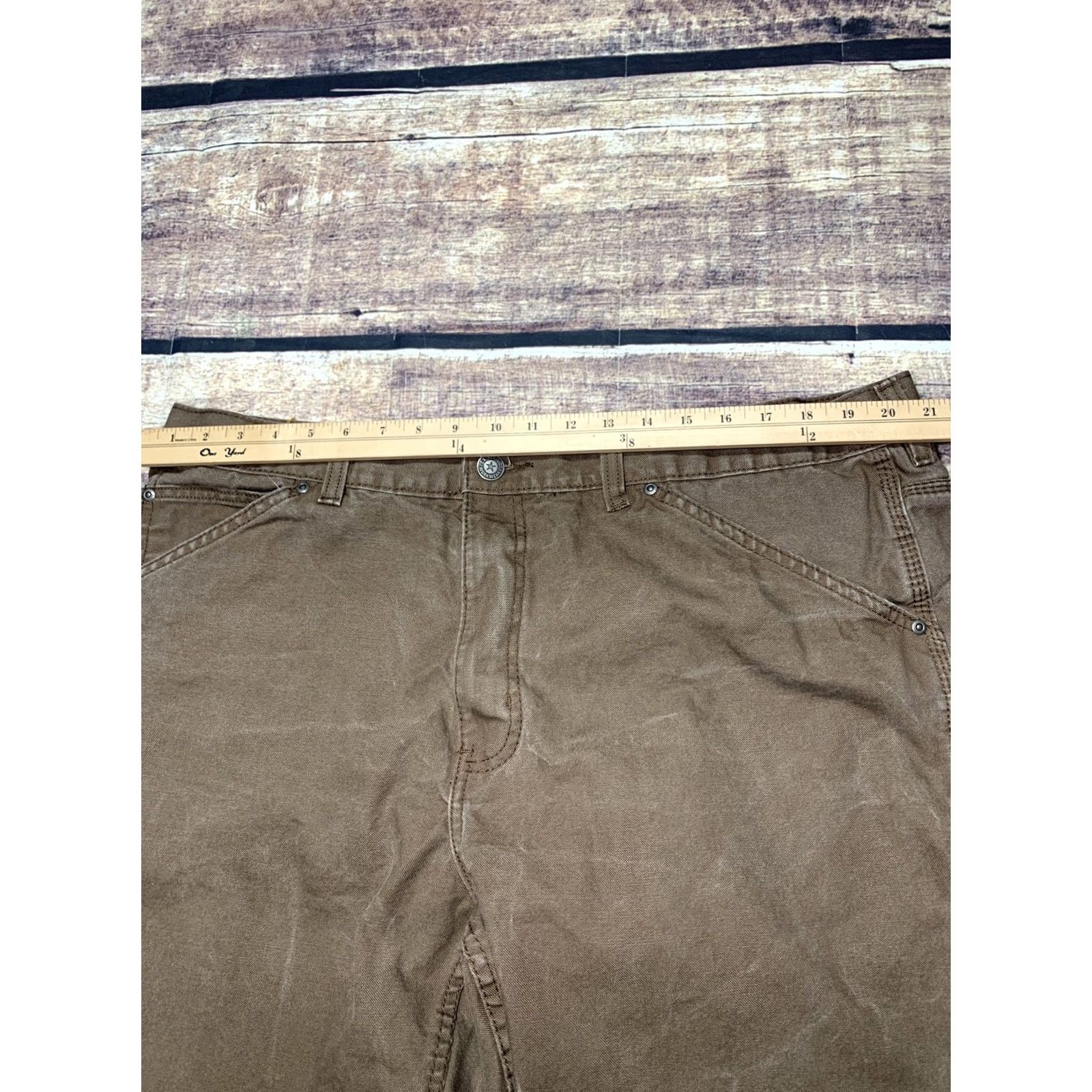 Vintage VINTAGE CE Schmidt Workwear Mens Carpenter Pants Jeans Brown 42x25 Premium Canvas Jeans Carpenter Pants Brown Mens Workwear 42x25 Canvas Brown Pants Size US 42 / EU 58 - 5 Thumbnail