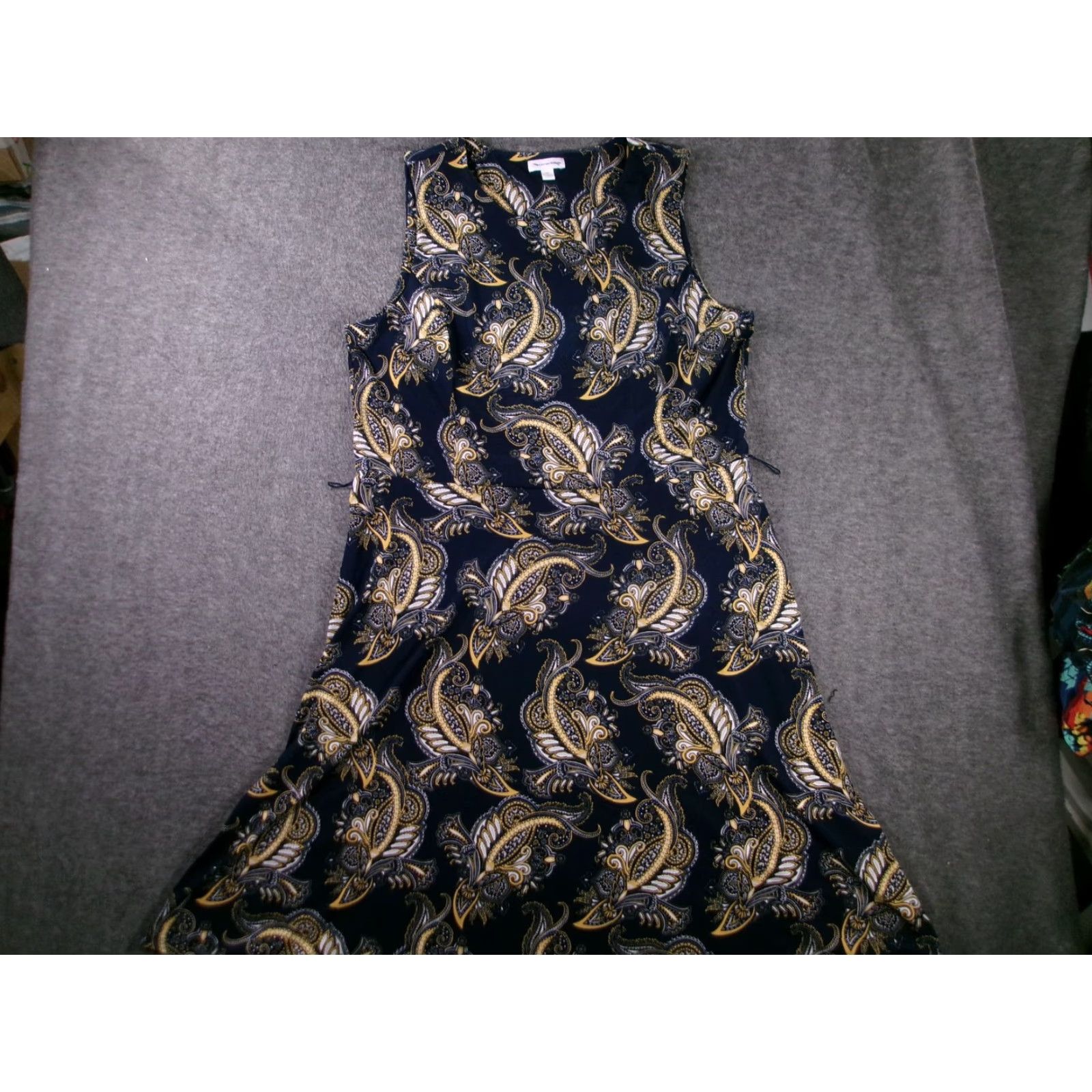 Charter Club VINTAGE Charter Club Dress Womens XXL Black Paisley Sleeveless Fit Flare ALine Size XXL / US 16-18 / IT 52-54 - 2 Thumbnail