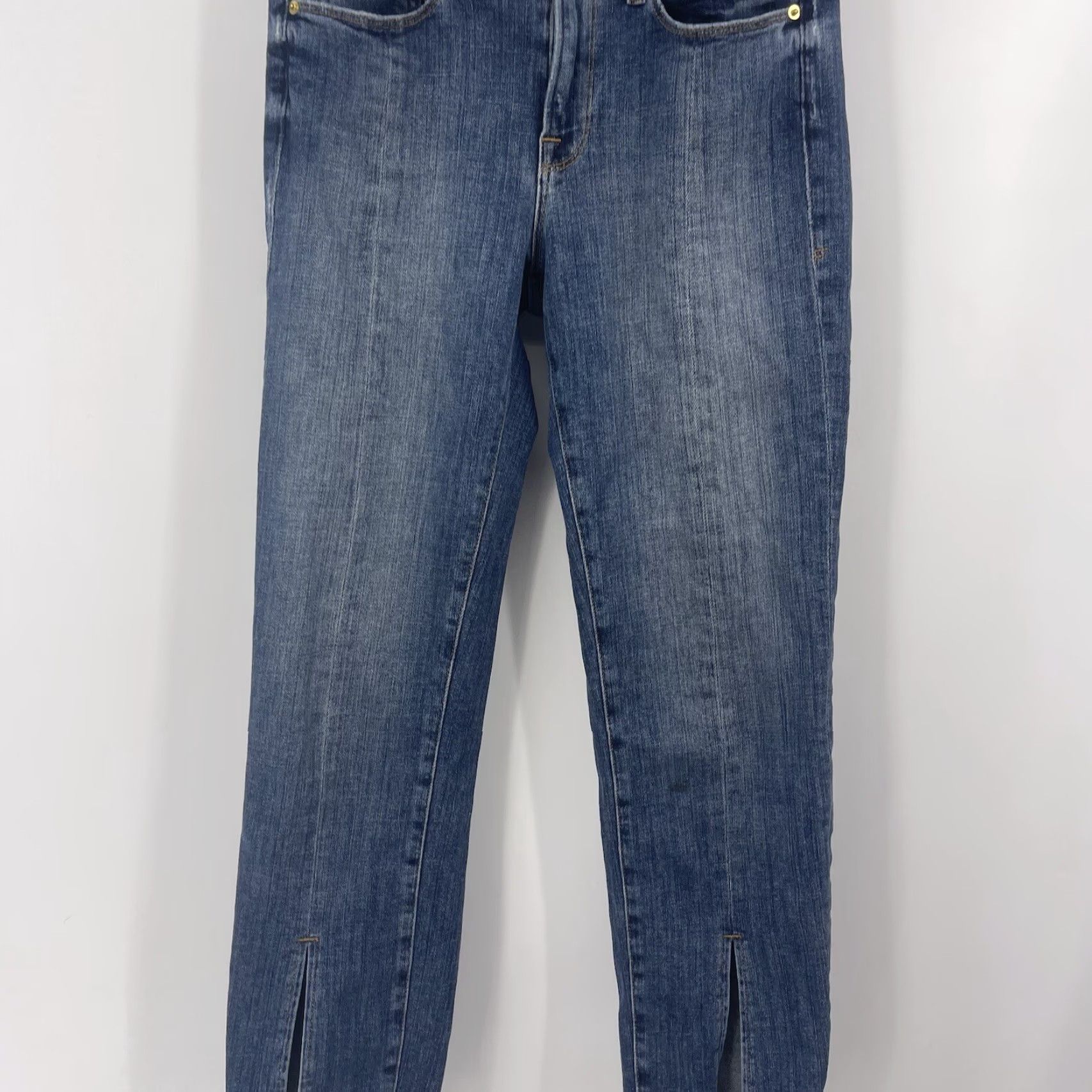 Frame Frame Denim Le Nouveau Jeans Womens 25 Straight Split Hem High y2k Boho READ Size 42" / US 20 - 2 Thumbnail