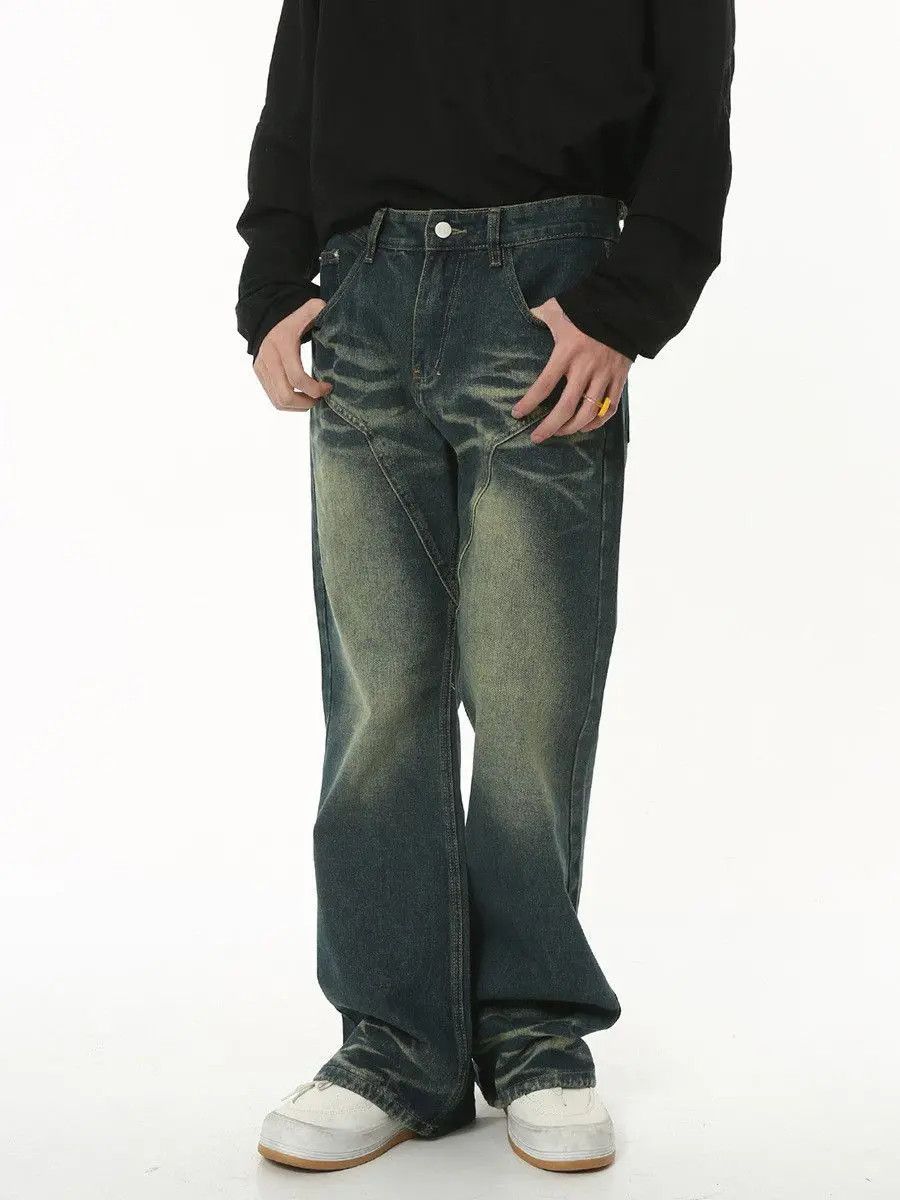 Japanese Brand Retro loose straight leg micro flared jeans Size US 32 / EU 48 - 2 Thumbnail