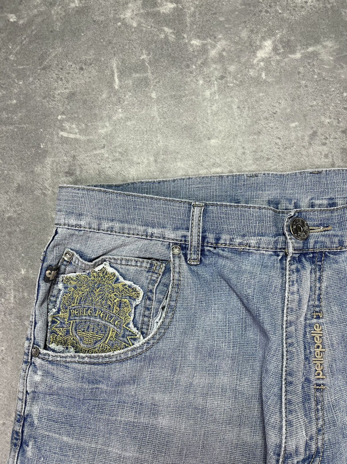 Pelle Pelle Pelle Pelle Big Patch Logo Lightweight Baggy Denim Jeans 36 Size US 36 / EU 52 - 9 Thumbnail