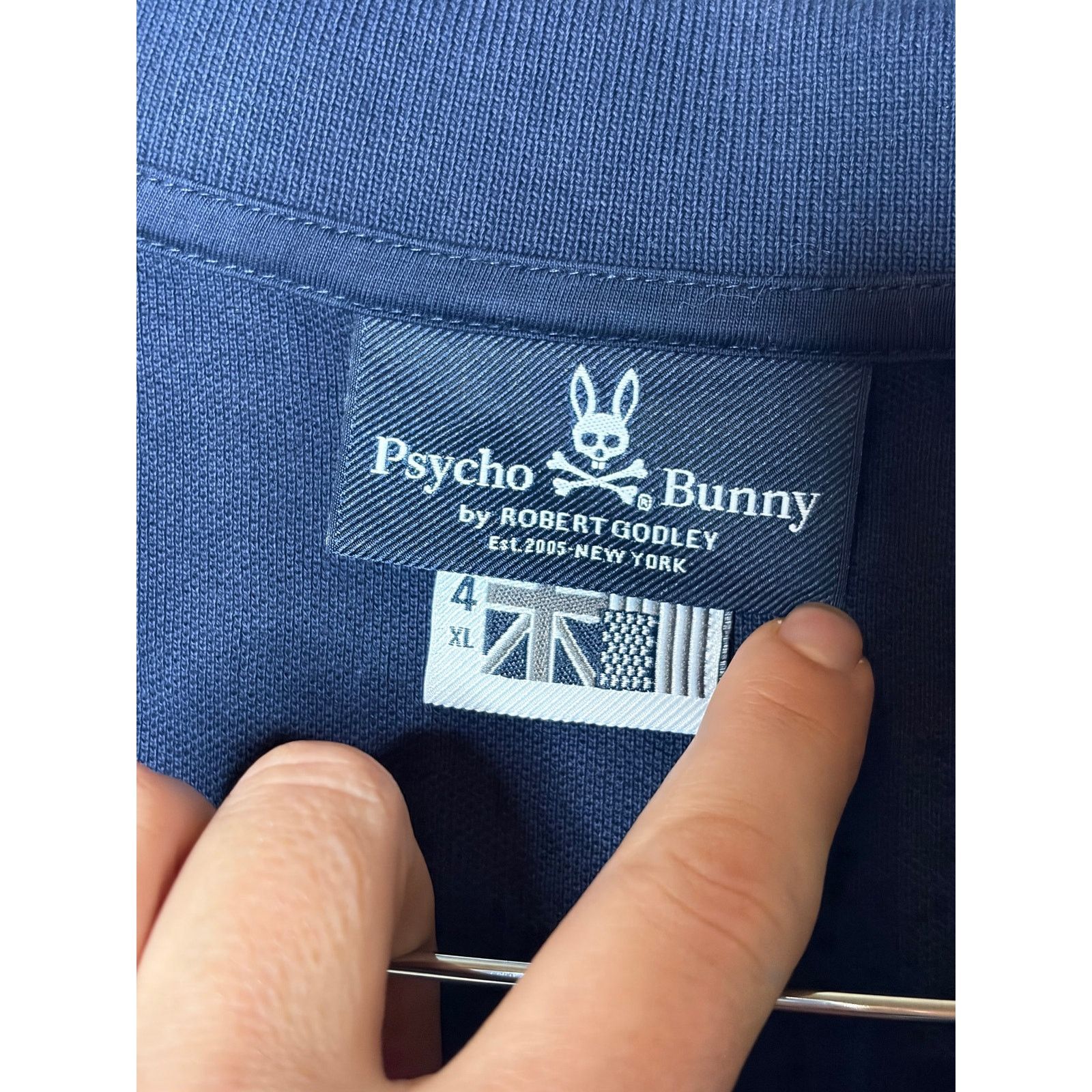 Psycho Bunny Psycho Bunny Navy blue Classic Pique Polo Shirt XL Size US XL / EU 56 / 4 - 2 Thumbnail