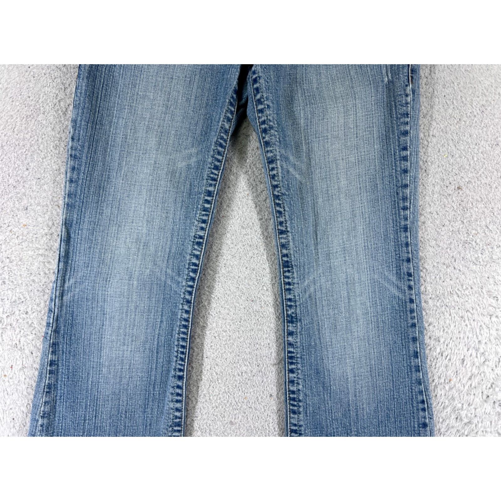 Denime Nine Jeans Womens Jeans Flared Low Rise Blue Denim 28x27 Regular Women Size 28" / US 6 / IT 42 - 3 Thumbnail