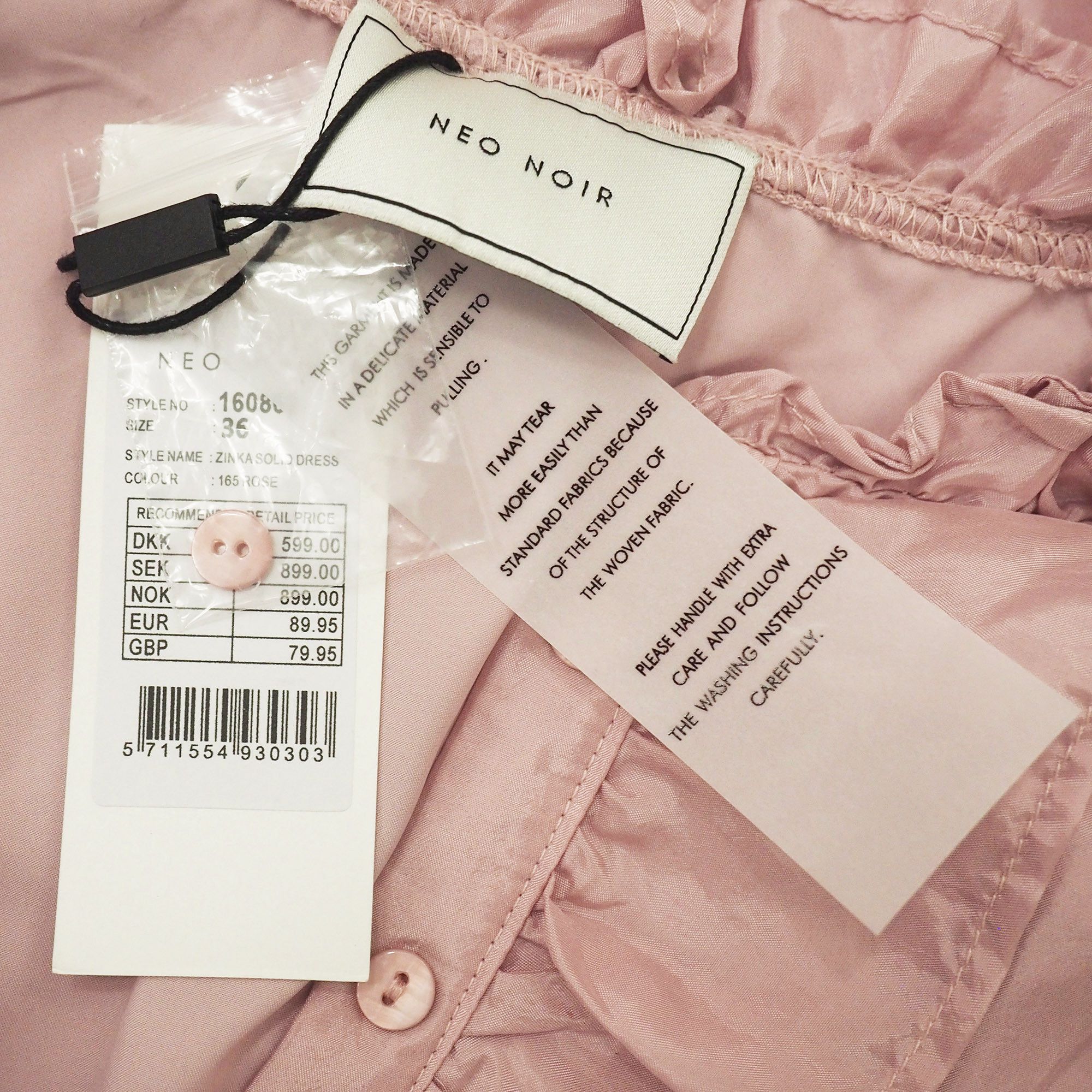 Vintage Neo Noir Zinka ruffle Kawai mini dress in pink rose S Size S / US 4 / IT 40 - 9 Thumbnail