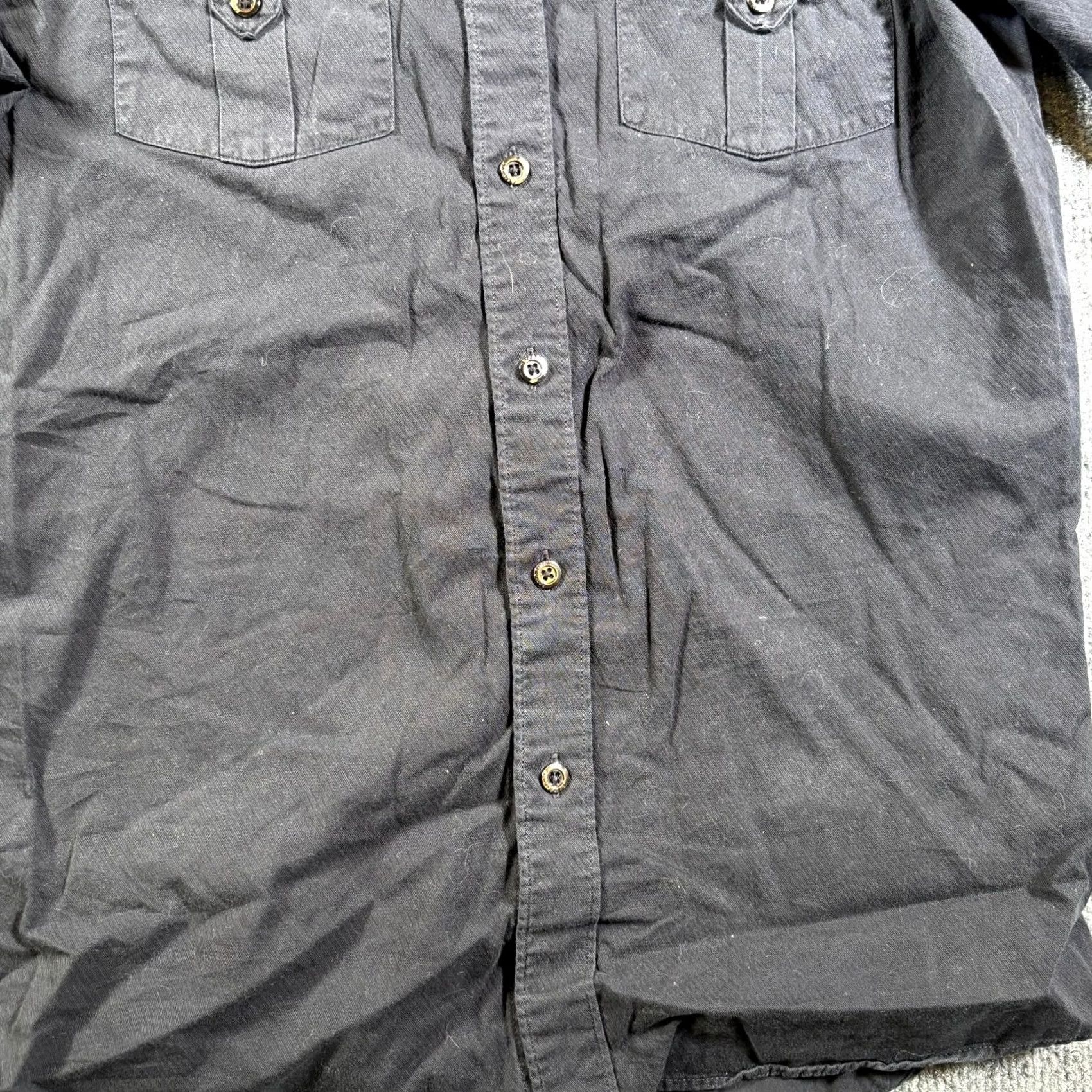 Vintage Rock & Republic Button-Up Shirt Mens M Black Cotton Long Sleeve Utility Workwear Size US M / EU 48-50 / 2 - 5 Thumbnail