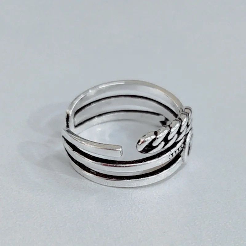 Vintage 925 Sterling Silver Rings Letter Size ONE SIZE - 4 Thumbnail