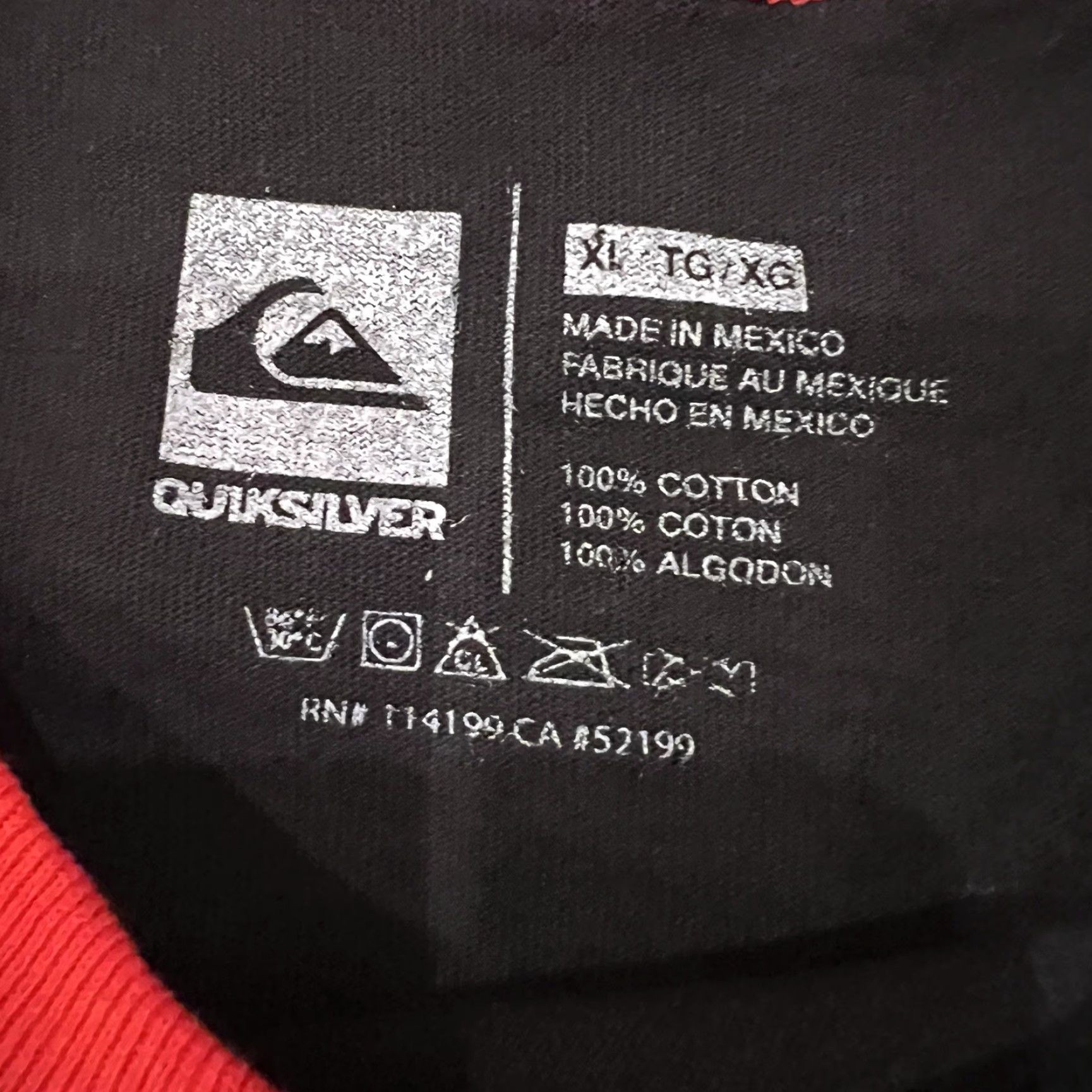 Quiksilver VINTAGE Quiksilver Shirt Adult XL 3/4 Sleeve Crew Neck Black Red Logo Surf California Hawaii 70s Mens Size US XL / EU 56 / 4 - 3 Thumbnail