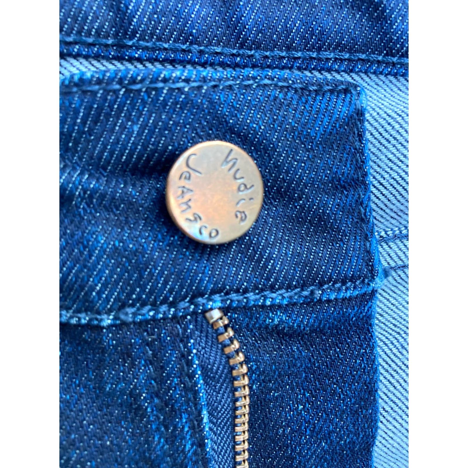 Nudie Jeans Nudie Jeans Lean Dean Jeans Blue 32x32 Zip Regular 5-Pocket Denim Hipster City Distressed Raw Organic Cotton Blend Men’s Size US 32 / EU 48 - 3 Thumbnail