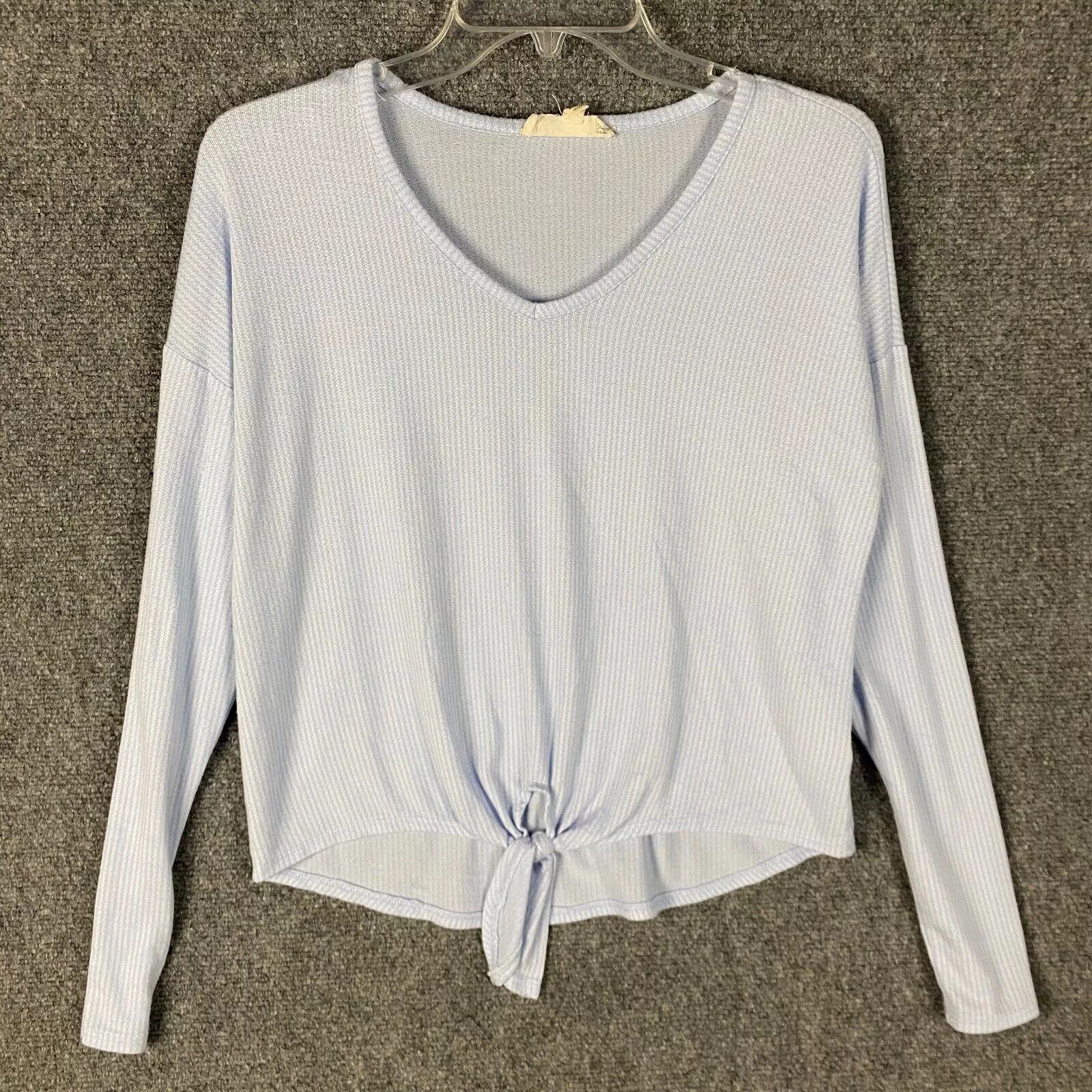 Other Pink Republic Blouse Women's Small Long Sleeve Blue Rayon S Size S / US 4 / IT 40 - 1 Thumbnail
