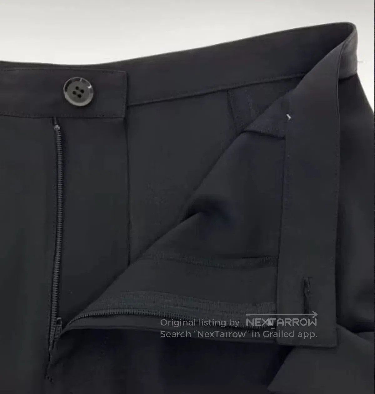 Yohji Yamamoto Yohji Yamamoto+NOIR Black Midi Skirt. Size 22" - 3 Thumbnail