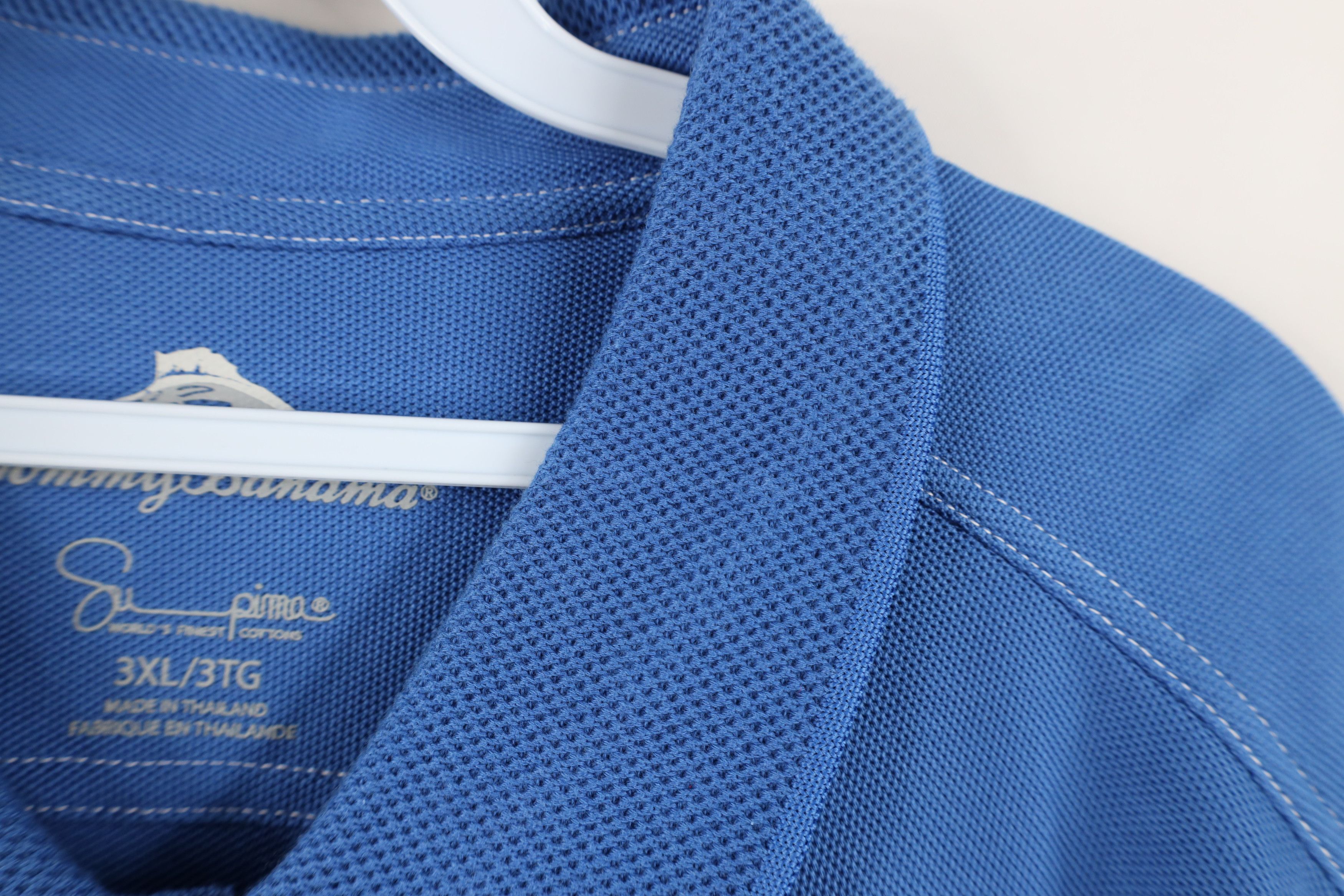 Tommy Bahama Tommy Baham Thermal Knit Collared Golf Polo Shirt Blue Size US XXL / EU 58 / 5 - 6 Thumbnail