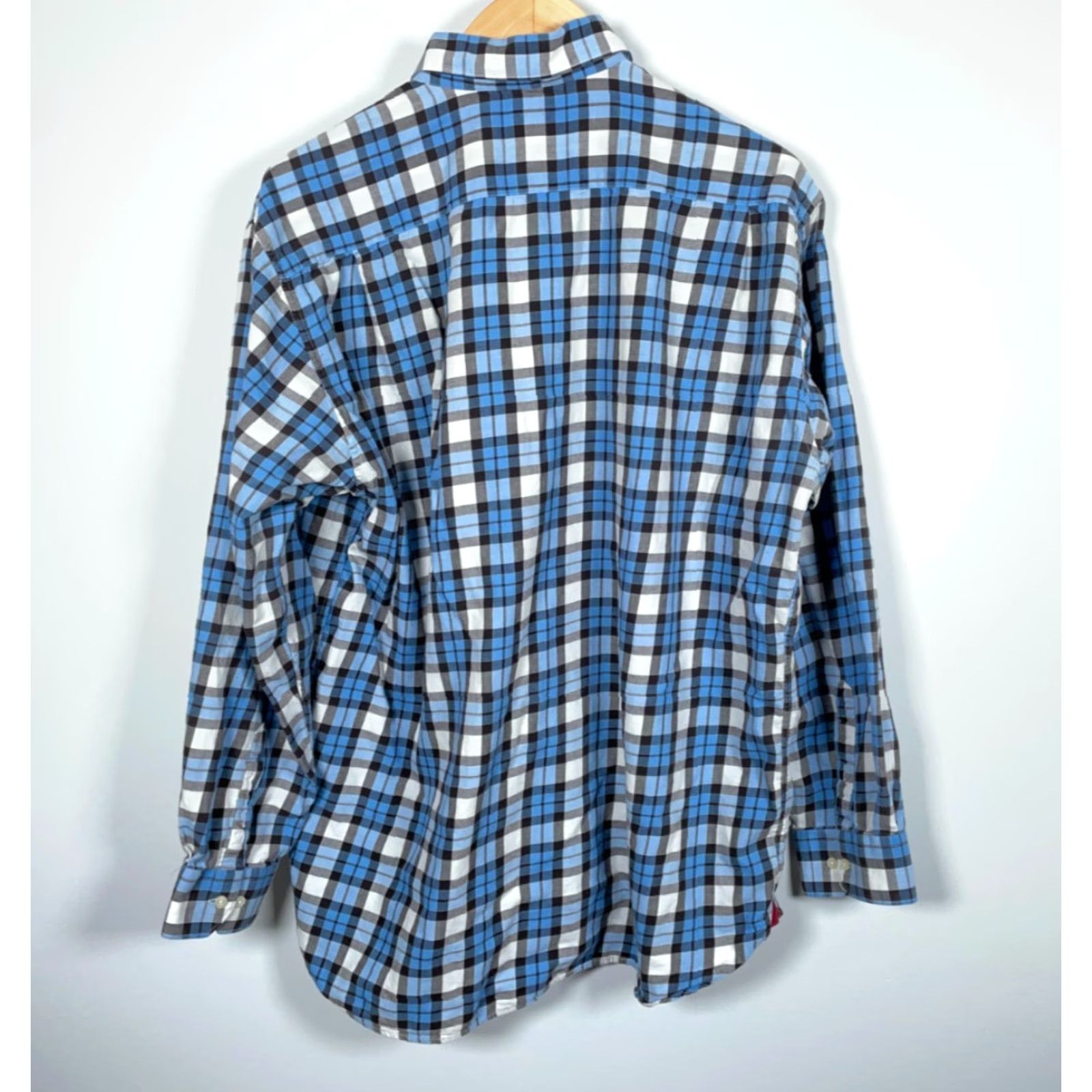 Barbour Barbour Shirt Mens XL Blue Plaid Flannel Lightweight Button-Up Long Sleeve Embroidered Pocket Casual Workwear Mens Size US XL / EU 56 / 4 - 2 Thumbnail