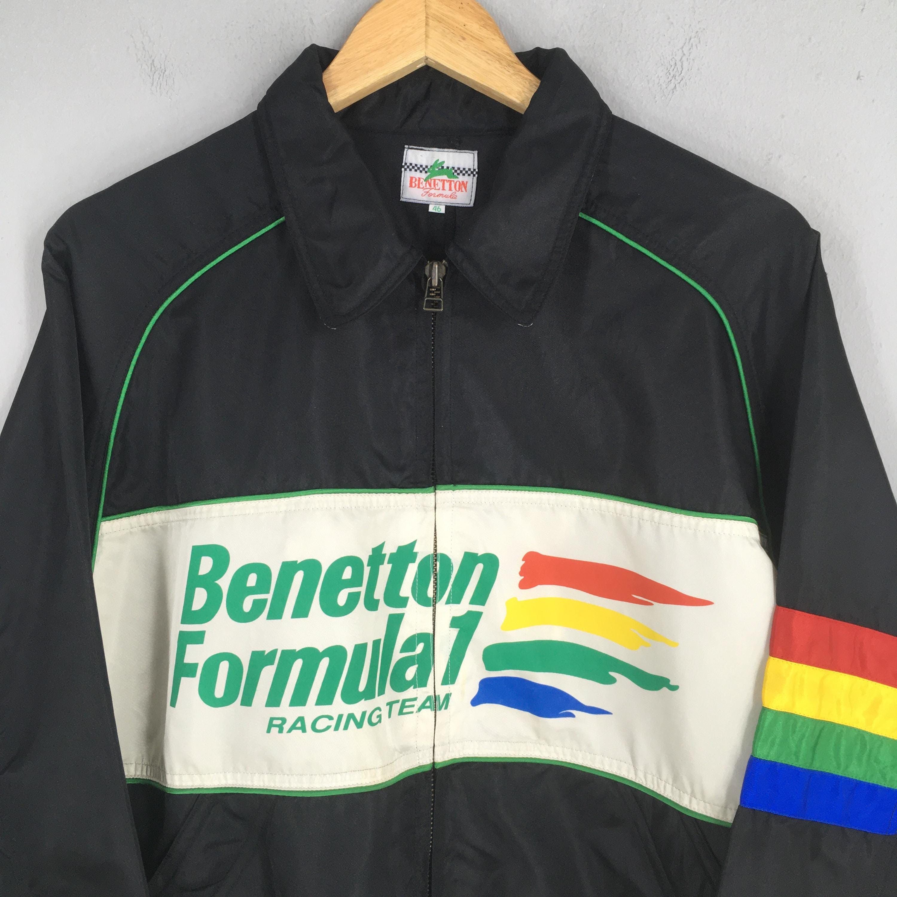 Benetton Vintage Benetton Formula 1 Embroidery Black Jacket XLarge Size US XL / EU 56 / 4 - 2 Thumbnail