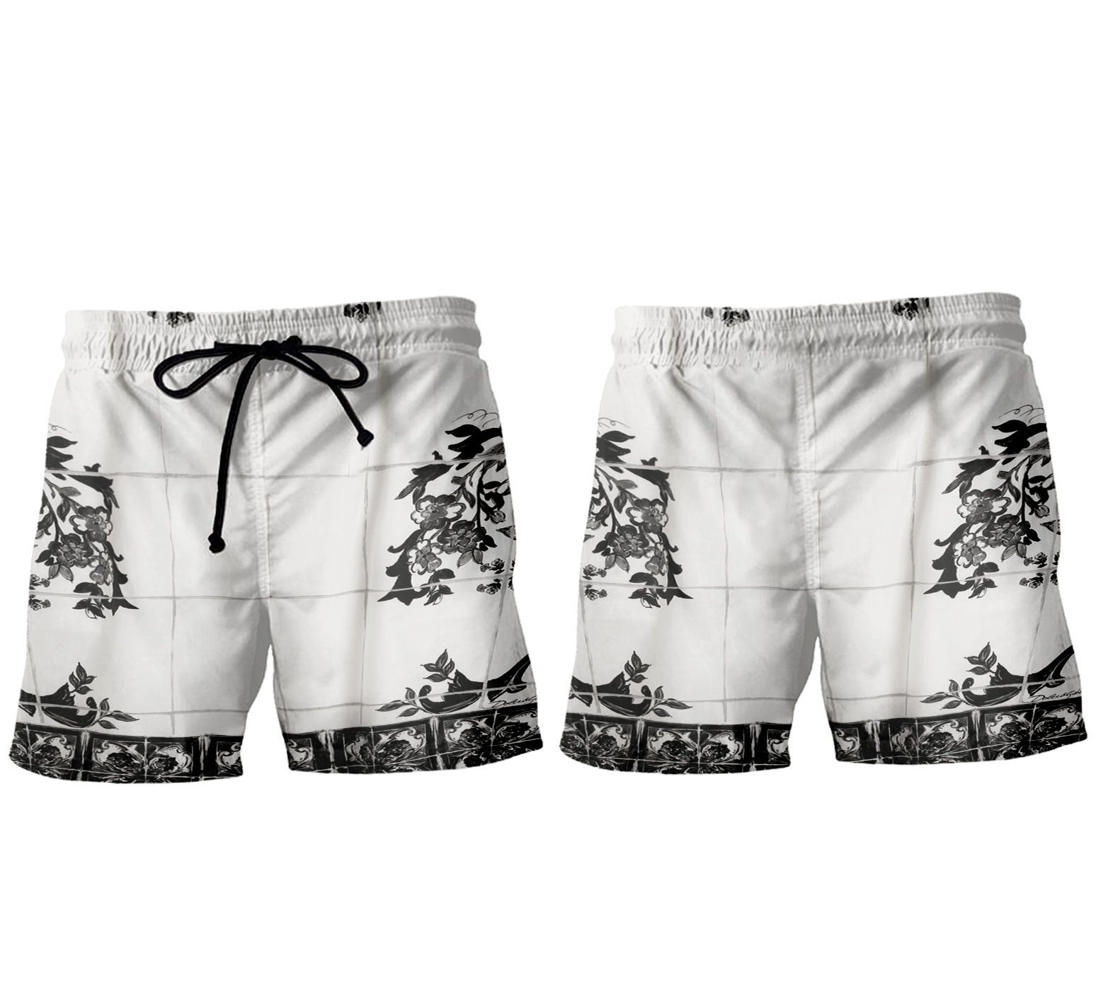 Designer Men’s Maiolica Print Bermuda Shorts Size US 30 / EU 46 - 3 Thumbnail
