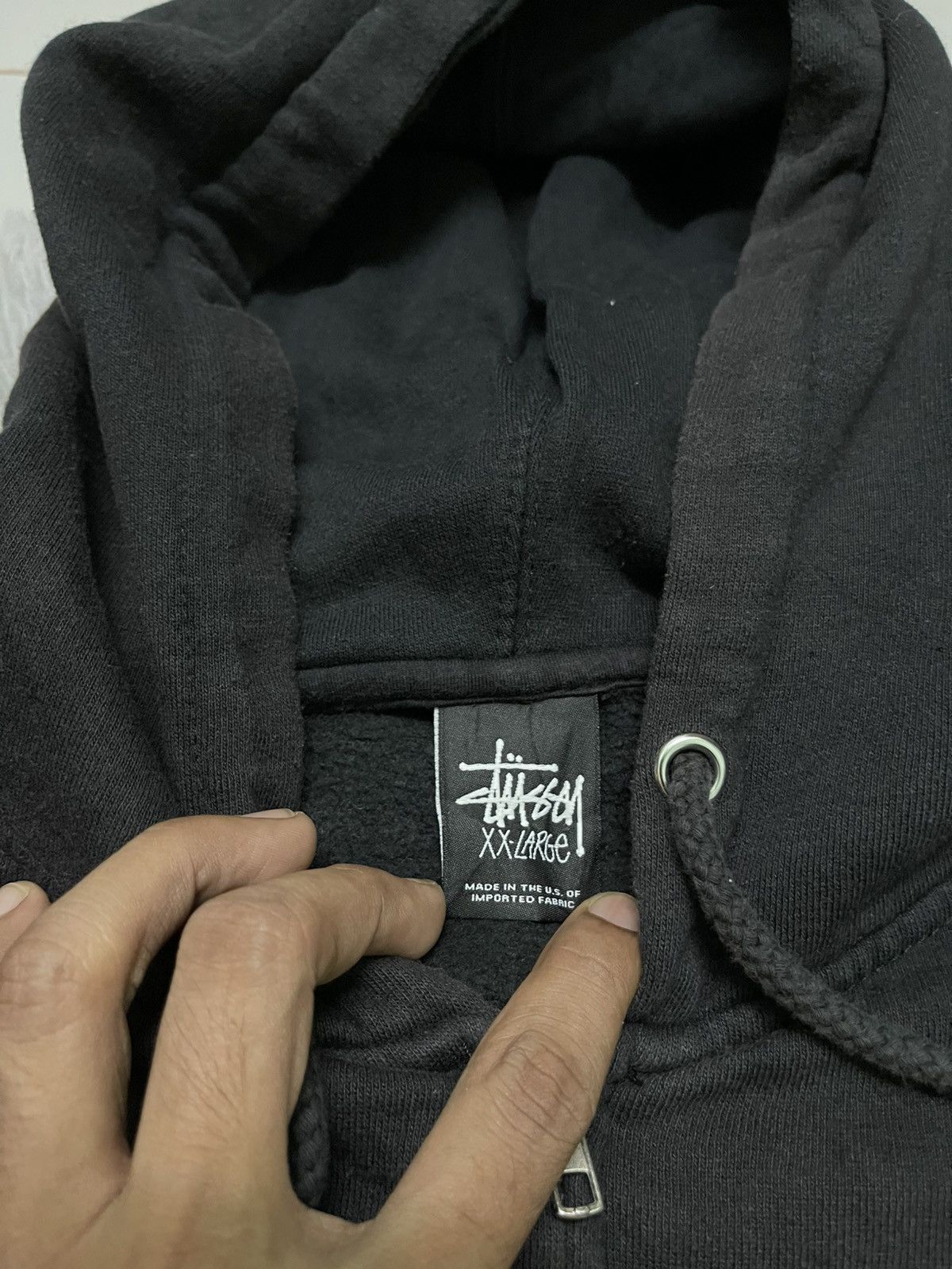 Stussy 2000s STUSSY FADED HOODIE ZIPPER Size US XXL / EU 58 / 5 - 8 Thumbnail