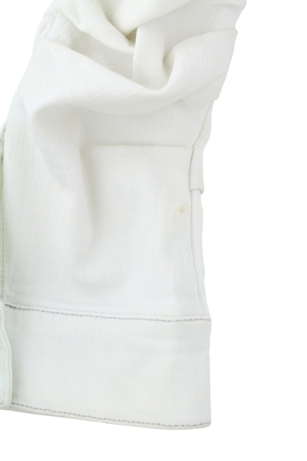 R13 KELSEY SHIRRING DENIM M Ibrooke White Shoulder Pads 86173 Size M / US 6-8 / IT 42-44 - 9 Thumbnail