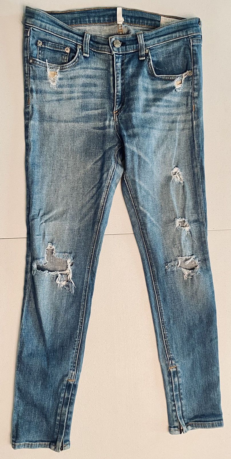 Rag & Bone Rag & Bone 🇺🇸 Zipper Ankle Shredded blowout Capri Jeans 30 Size 30" / US 8 / IT 44 - 1 Thumbnail