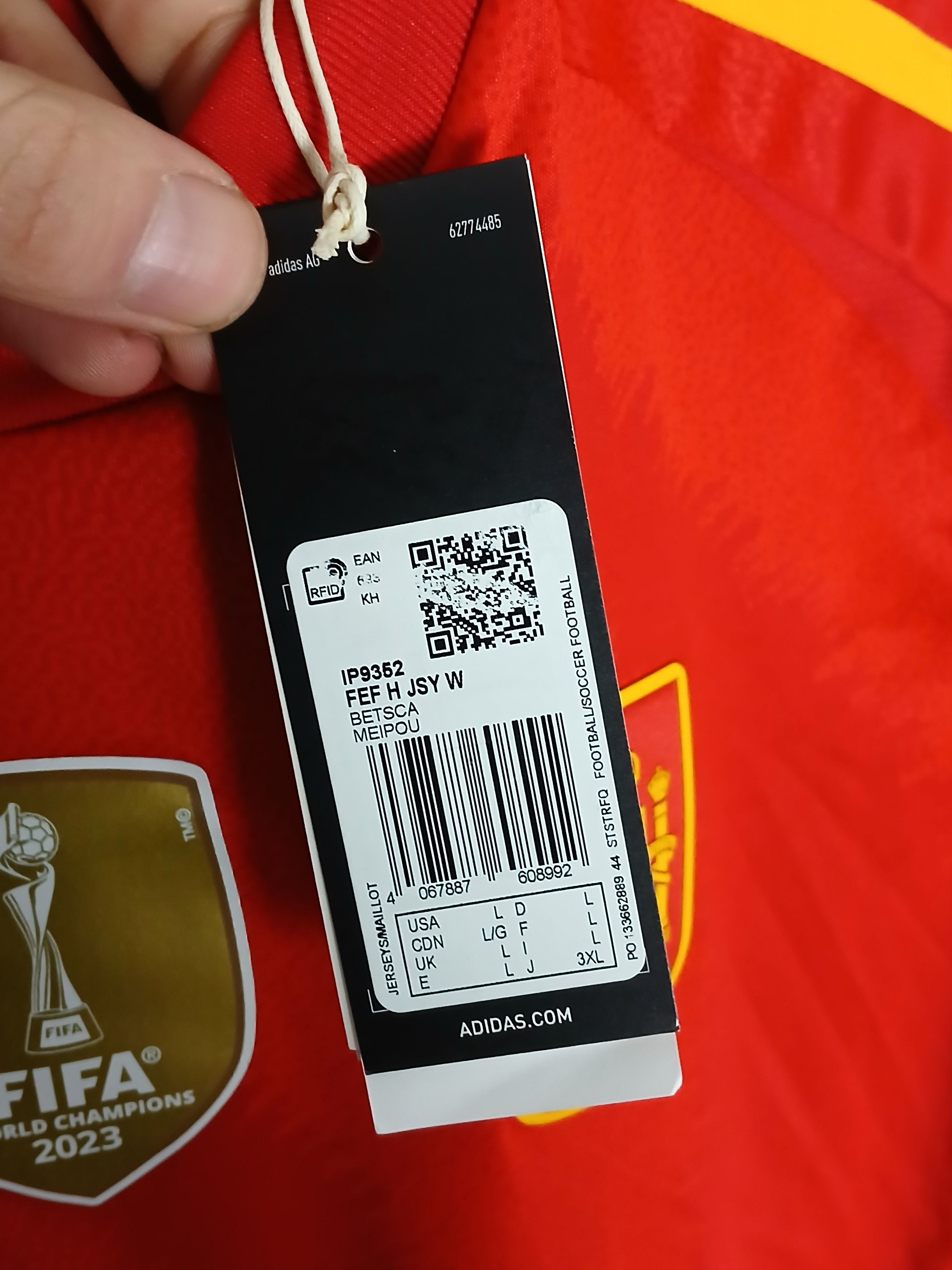 Adidas New Spain National Football Team 24/25 Home Jersey T-Shirt Size L / US 10 / IT 46 - 10 Thumbnail