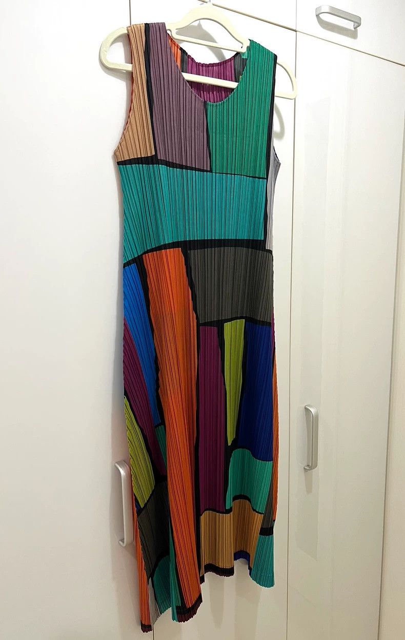 Issey Miyake Issey Miyake Color block dress Size M / US 6-8 / IT 42-44 - 1 Thumbnail
