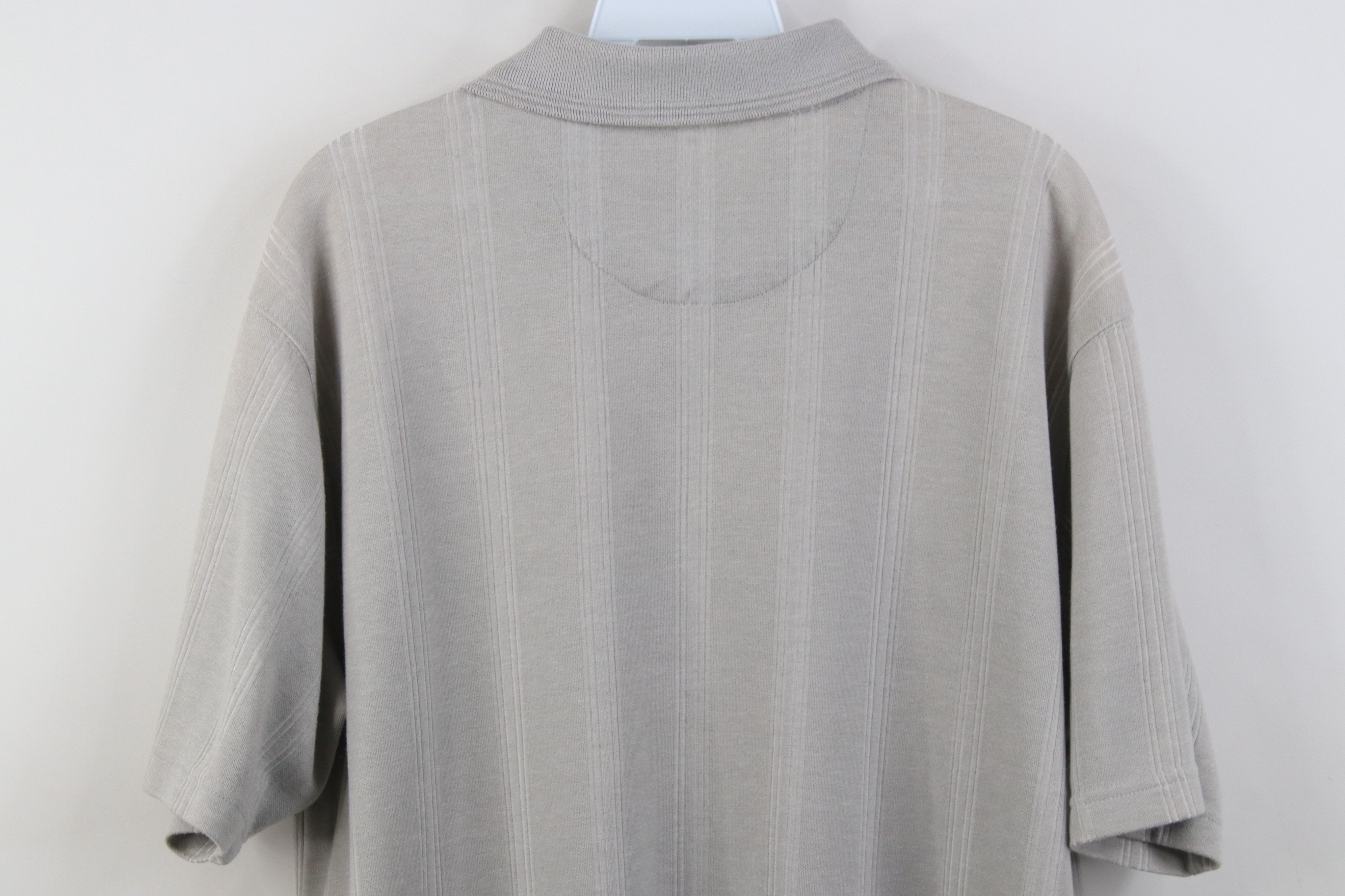 Vintage Vintage 90s Streetwear Knit Collared Golf Polo Shirt Gray Size US L / EU 52-54 / 3 - 9 Thumbnail