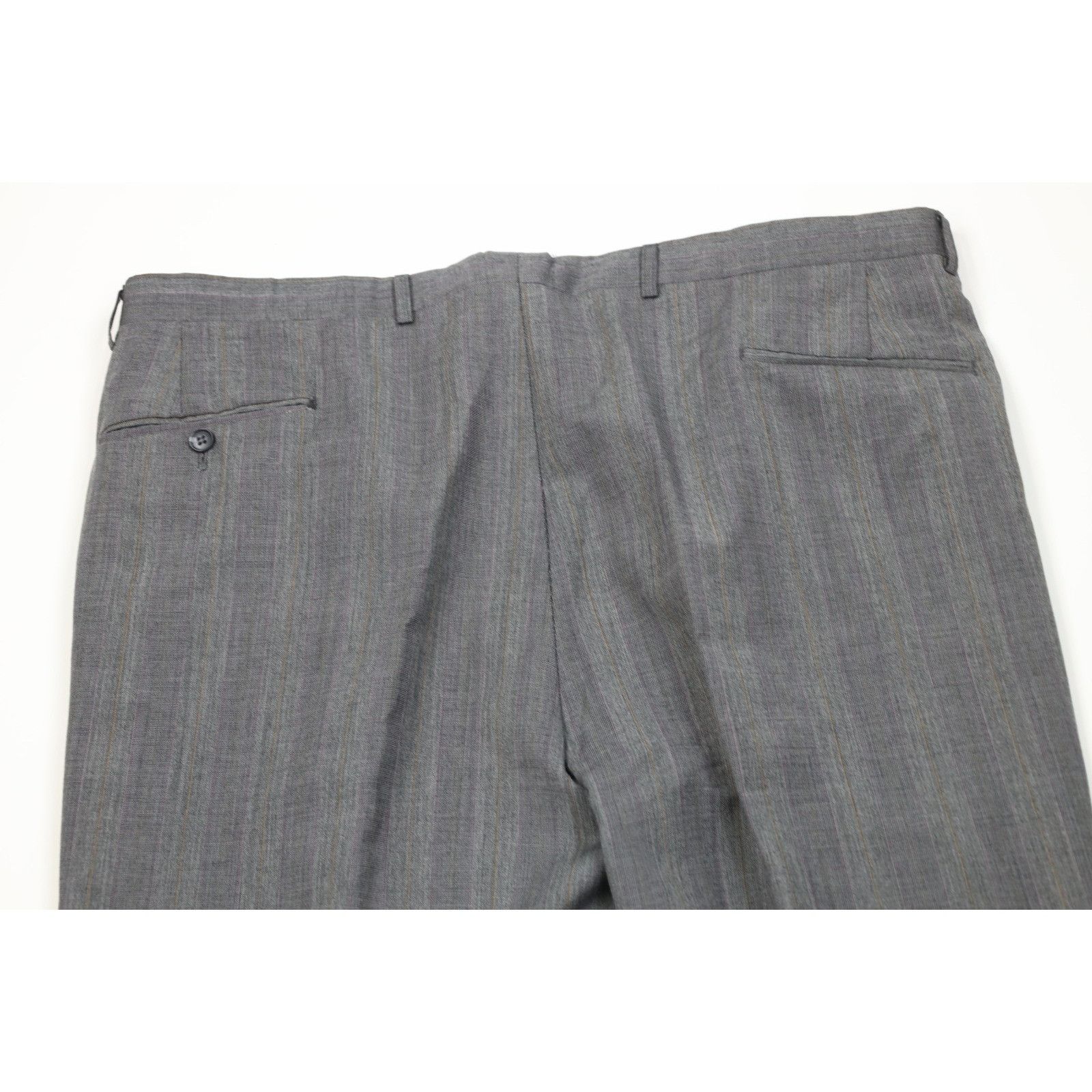 Vintage Vintage 90s Streetwear 2 Piece Wool Suit Wedding Striped Size 44L - 18 Thumbnail