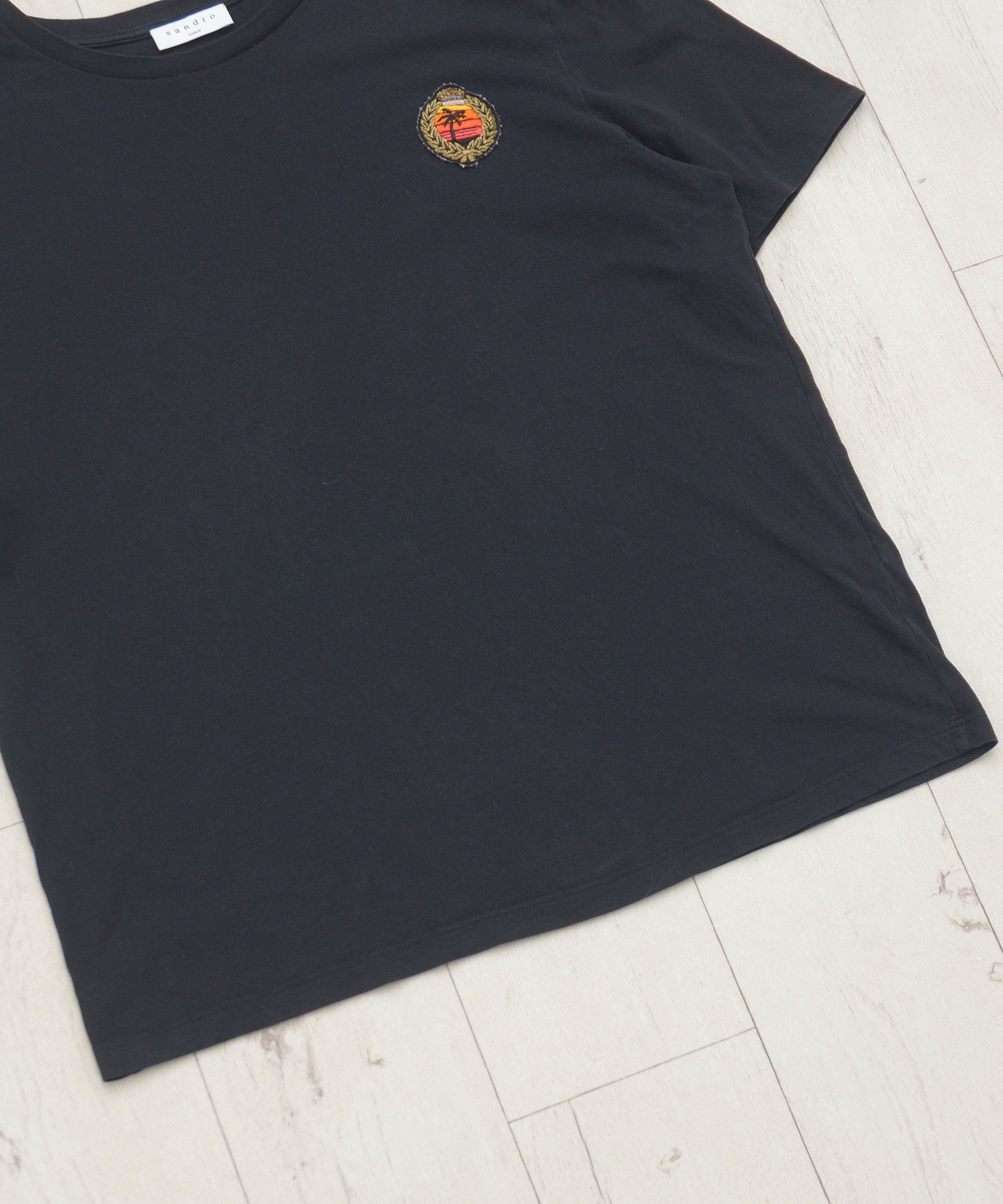 Sandro SANDRO T-Shirt With Patch On The Chest Palm Hawaii Size US M / EU 48-50 / 2 - 3 Thumbnail