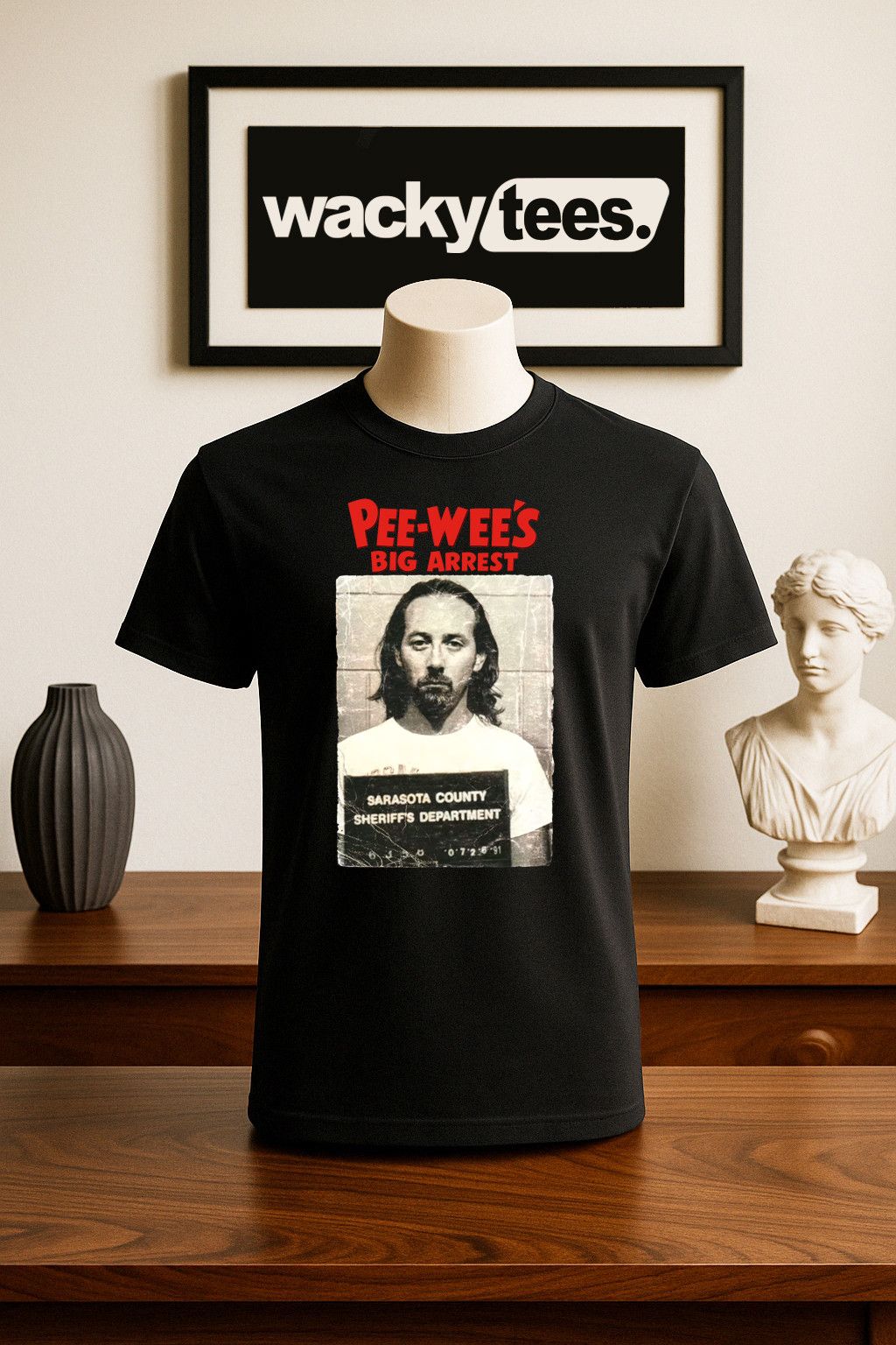 Other Pee Wees Big Arrest Paul Reubens Mugshot 80s Tee Shirt Size US L / EU 52-54 / 3 - 1 Thumbnail