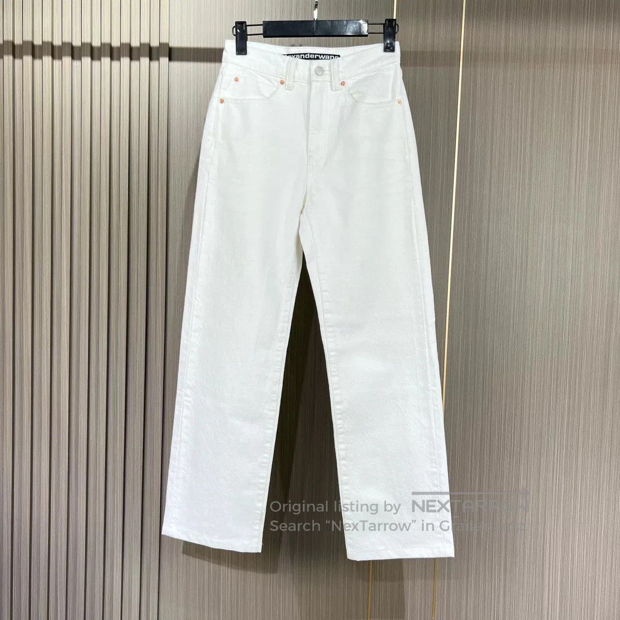 Alexander Wang Alexander Wang White Leather Patch Denim Pants. Size 23" - 1 Thumbnail