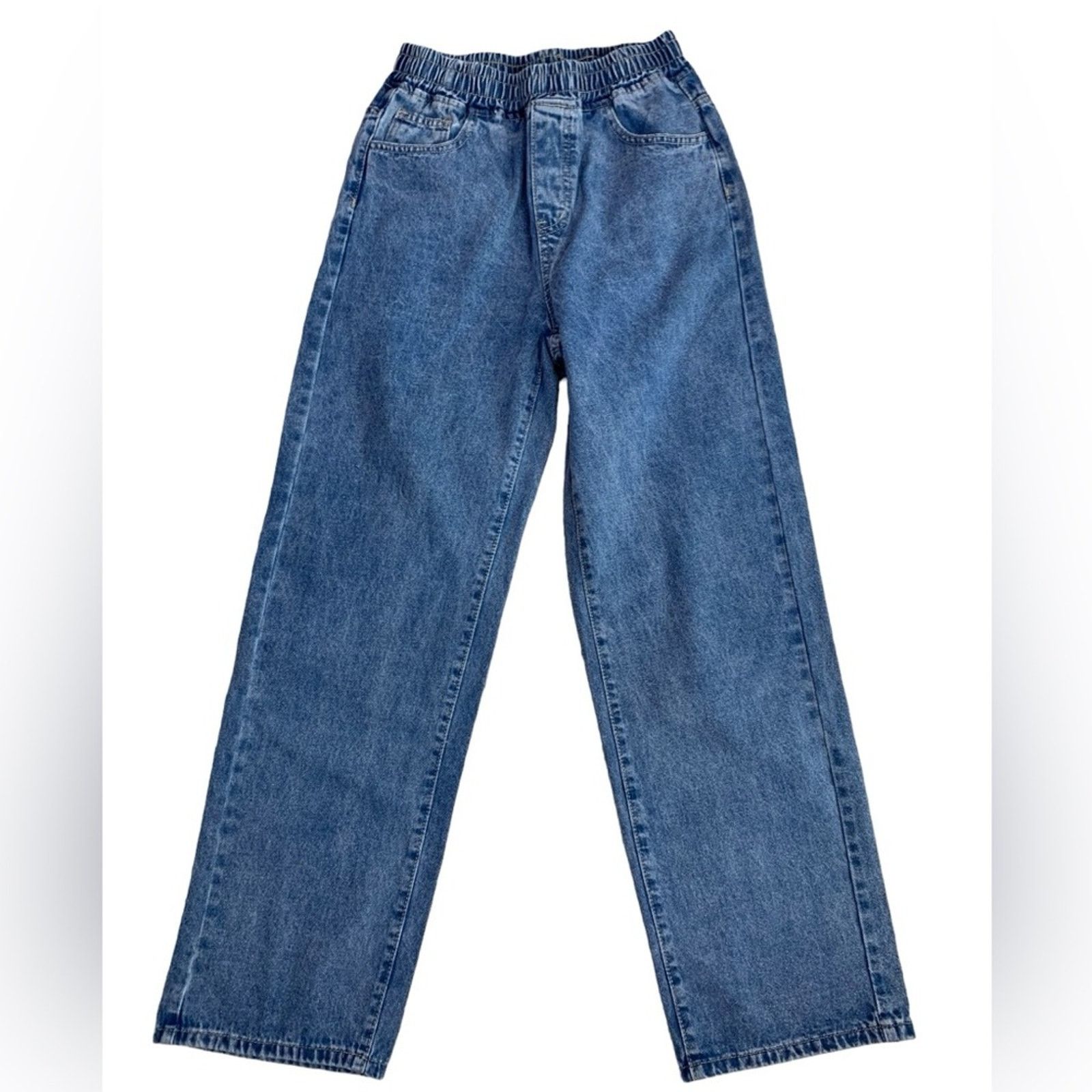 Shein Shein Women's Size 26 Mom Jeans Hi-Rise Elastic Waist Blue Size 26" / US 2 / IT 38 - 1 Thumbnail