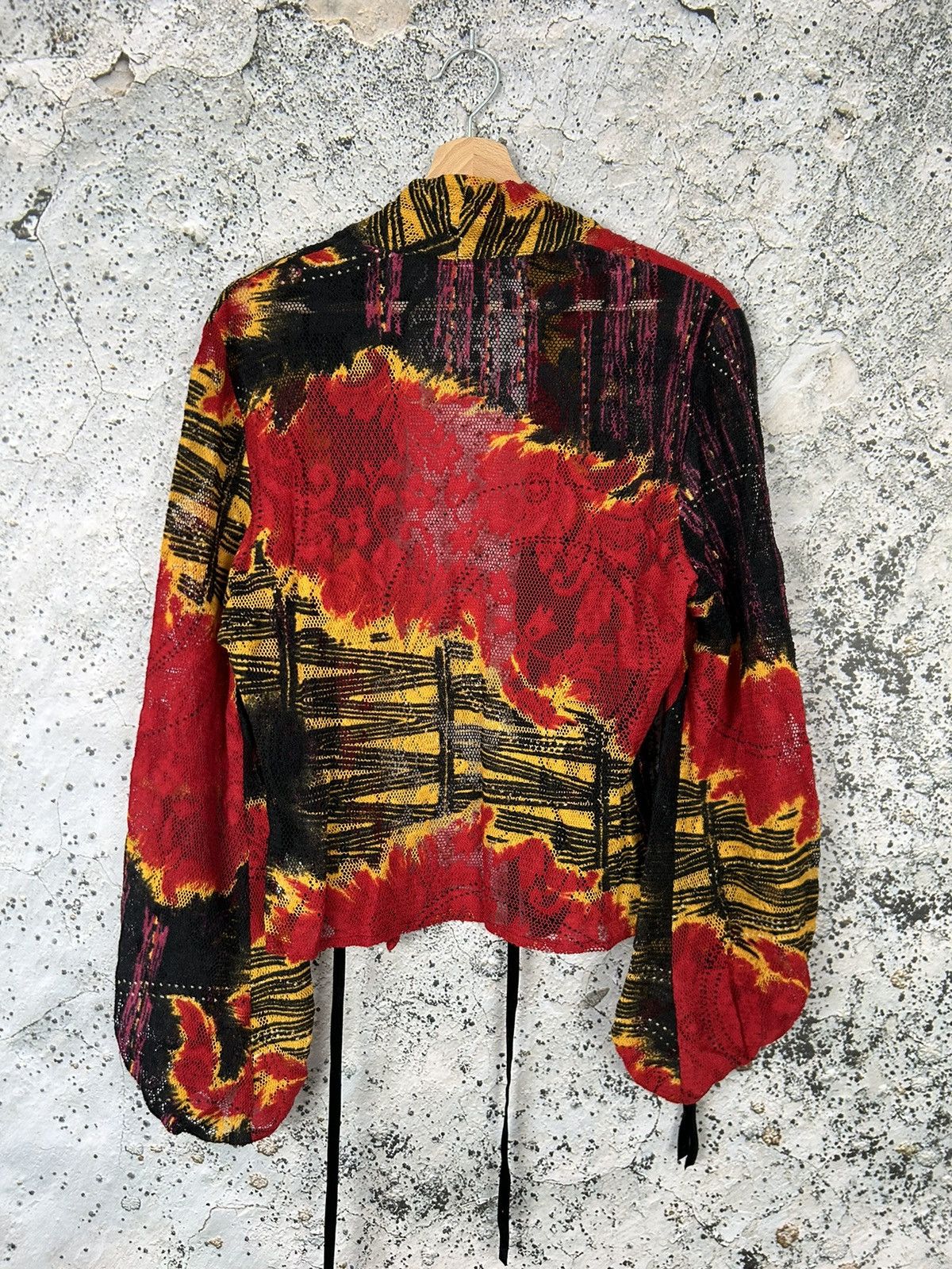 Other Vintage 90s Archival Avant-garde Knit Sweater Wool France Size L / US 10 / IT 46 - 4 Thumbnail