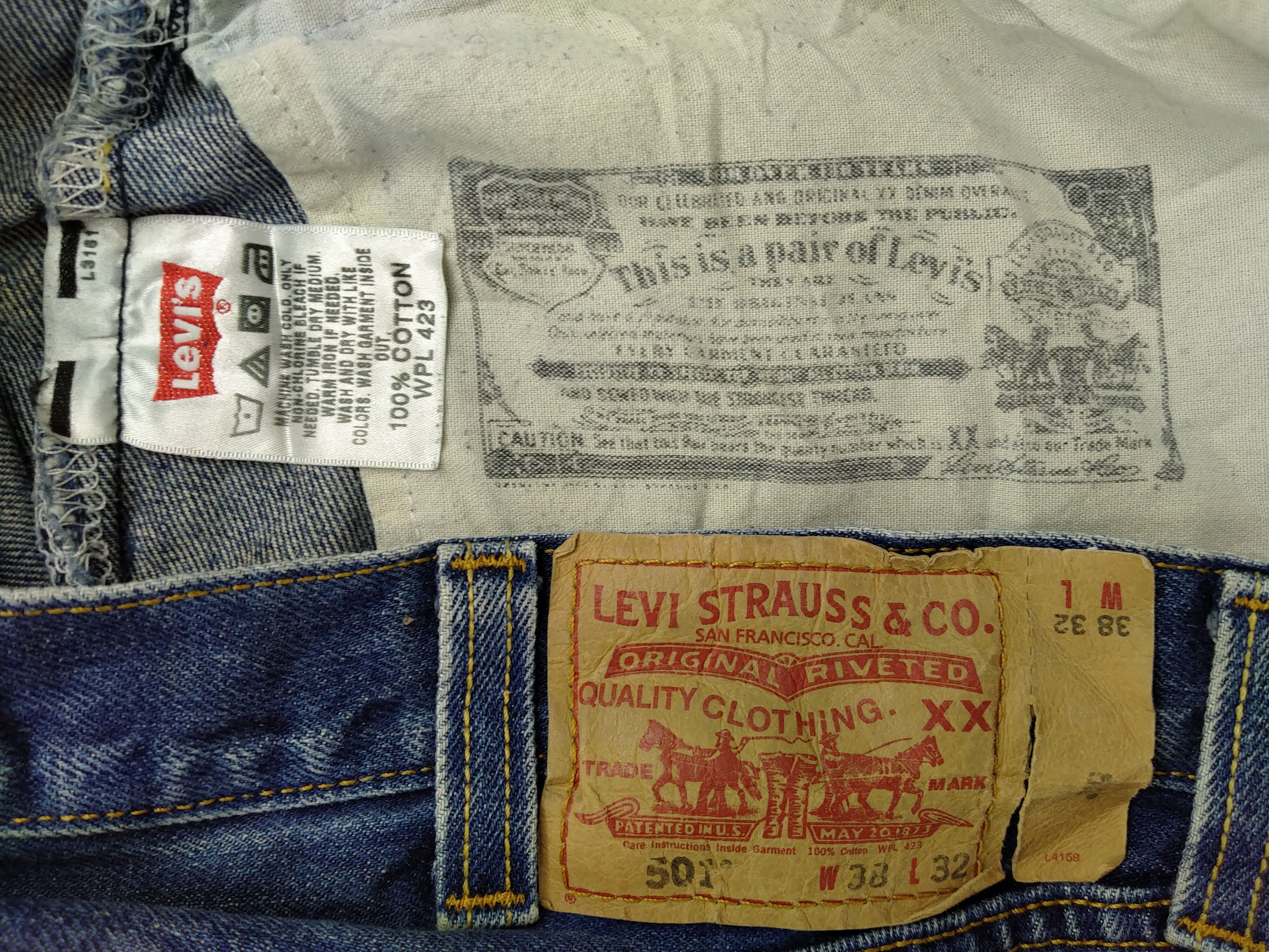 Japanese Brand Dirty Blue Vintage Levi's 501 Denim 38x31.5-JN288 Size US 38 / EU 54 - 8 Thumbnail