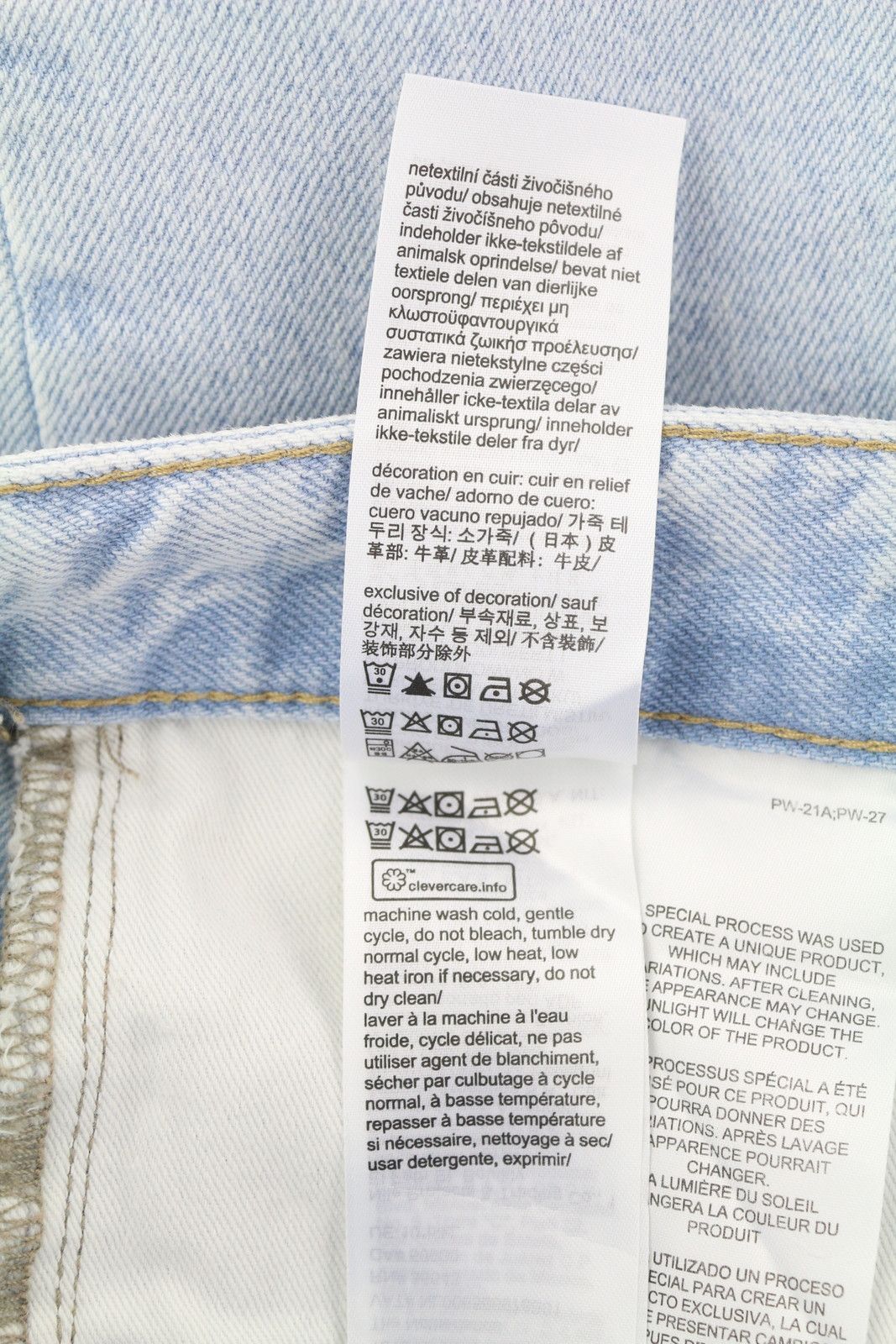 Calvin Klein 90S STRAIGHT W30 Light Blue Washed Zip Fly Denim 85298 Size US 30 / EU 46 - 9 Thumbnail