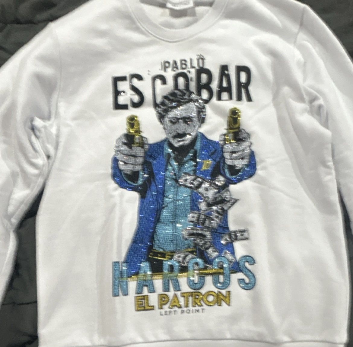 Other LEFT POINT - Pablo Escobar Narcos El Patron Crewneck LG Size US L / EU 52-54 / 3 - 1 Thumbnail