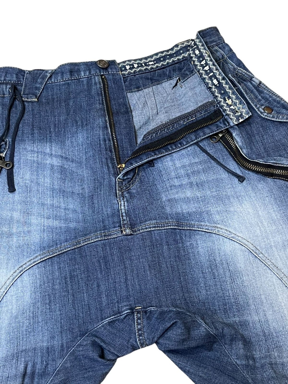 PPFM SICK🔥JAPANESE BRAND PPFM DROP CROTCH MULTIPOCKET JEANS Size US 33 - 11 Thumbnail
