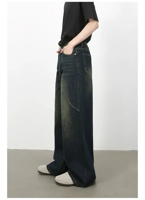 Japanese Brand Eno American retro high street distressed jeans men's loose Size US 32 / EU 48 - 5 Thumbnail