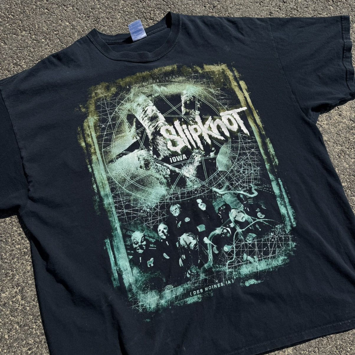 Slipknot Vintage Slipknot lOWA 00s Band Tee Oversized AOP Black Metal Size US XXL / EU 58 / 5 - 9 Thumbnail