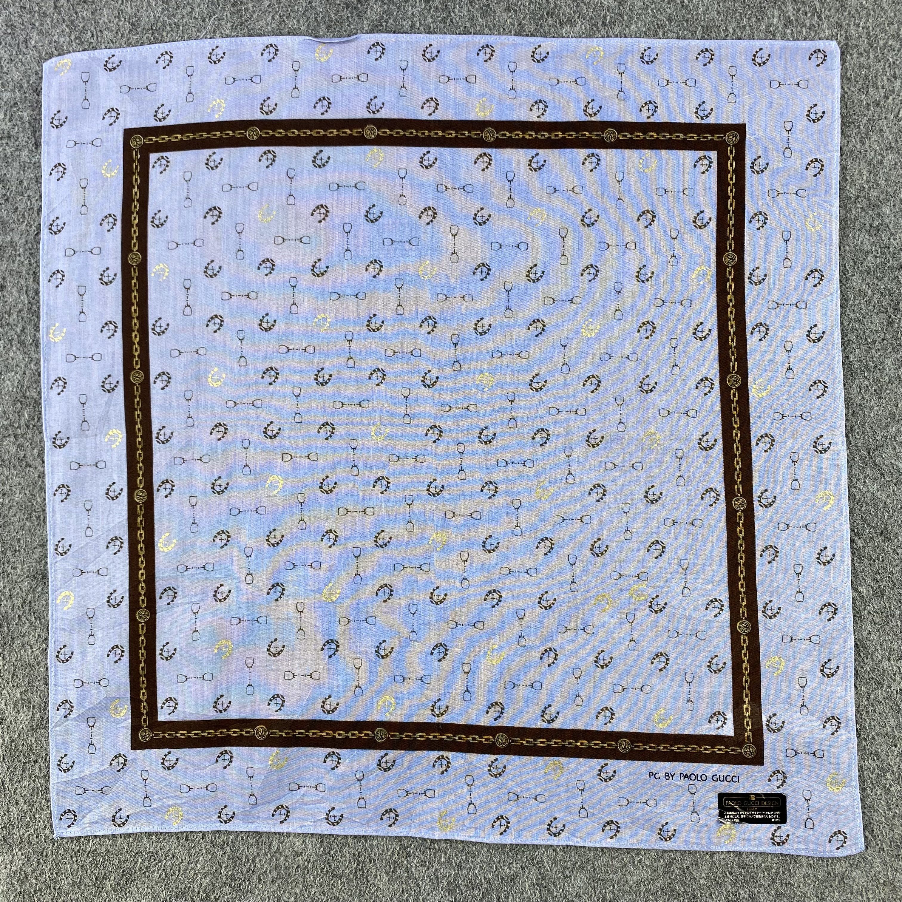 Paolo Gucci × Vintage Paolo Gucci Handkerchief/Neckerchief/Bandana HC720 Size ONE SIZE - 1 Thumbnail