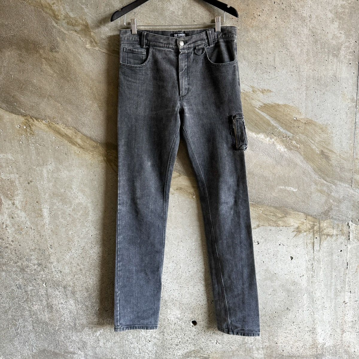 Raf Simons Raf Simons AW04 Ma-1 pocket denim jeans Size US 31 - 8 Thumbnail