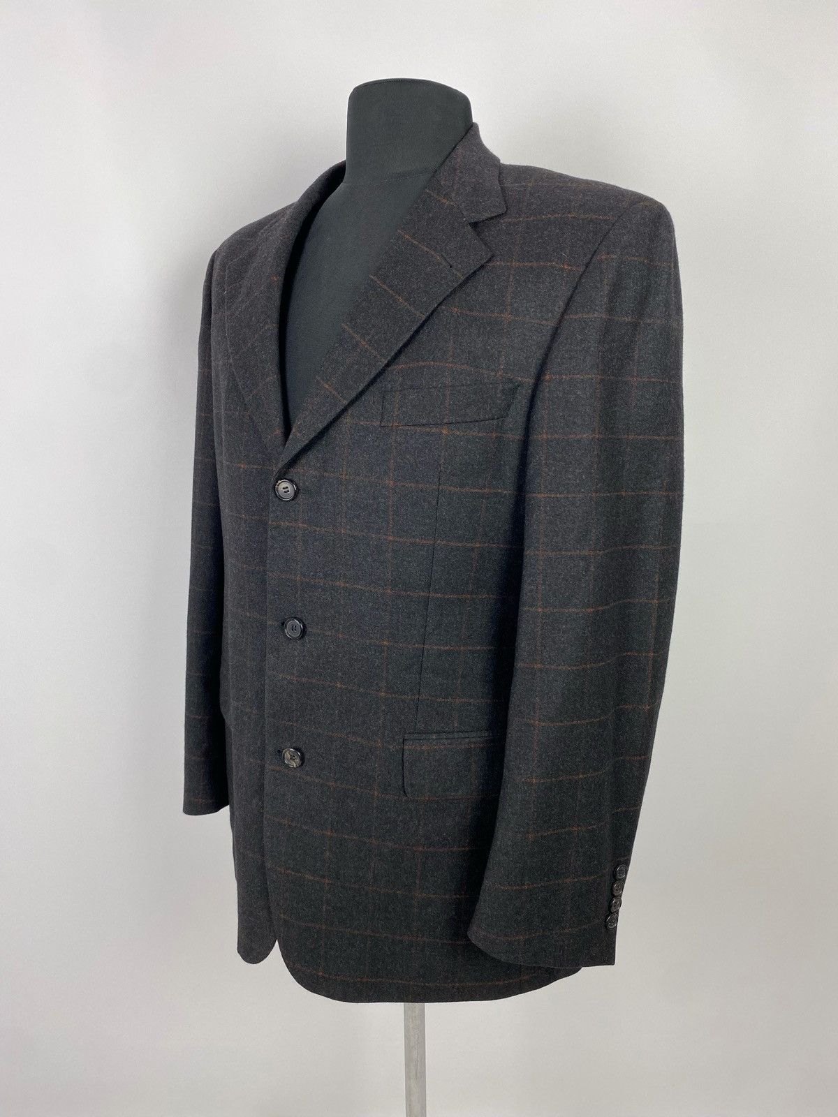 Hugo Boss Hugo Boss Loro Piana Pure New Wool Checkred Blazer Jacket Size US L / EU 52-54 / 3 - 1 Thumbnail