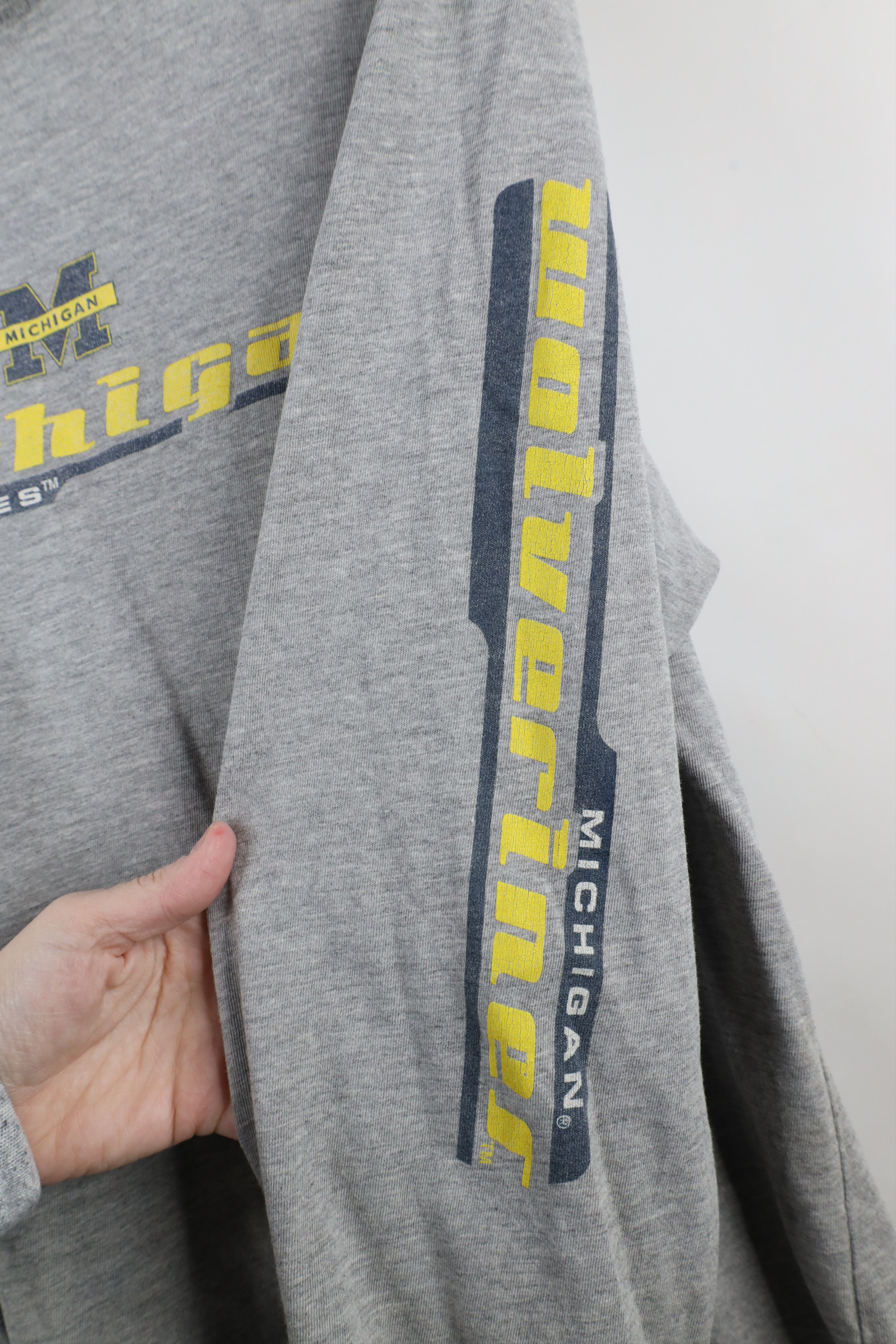 Starter × Vintage Vintage 90s Starter University of Michigan Long T-Shirt Size US XL / EU 56 / 4 - 7 Thumbnail