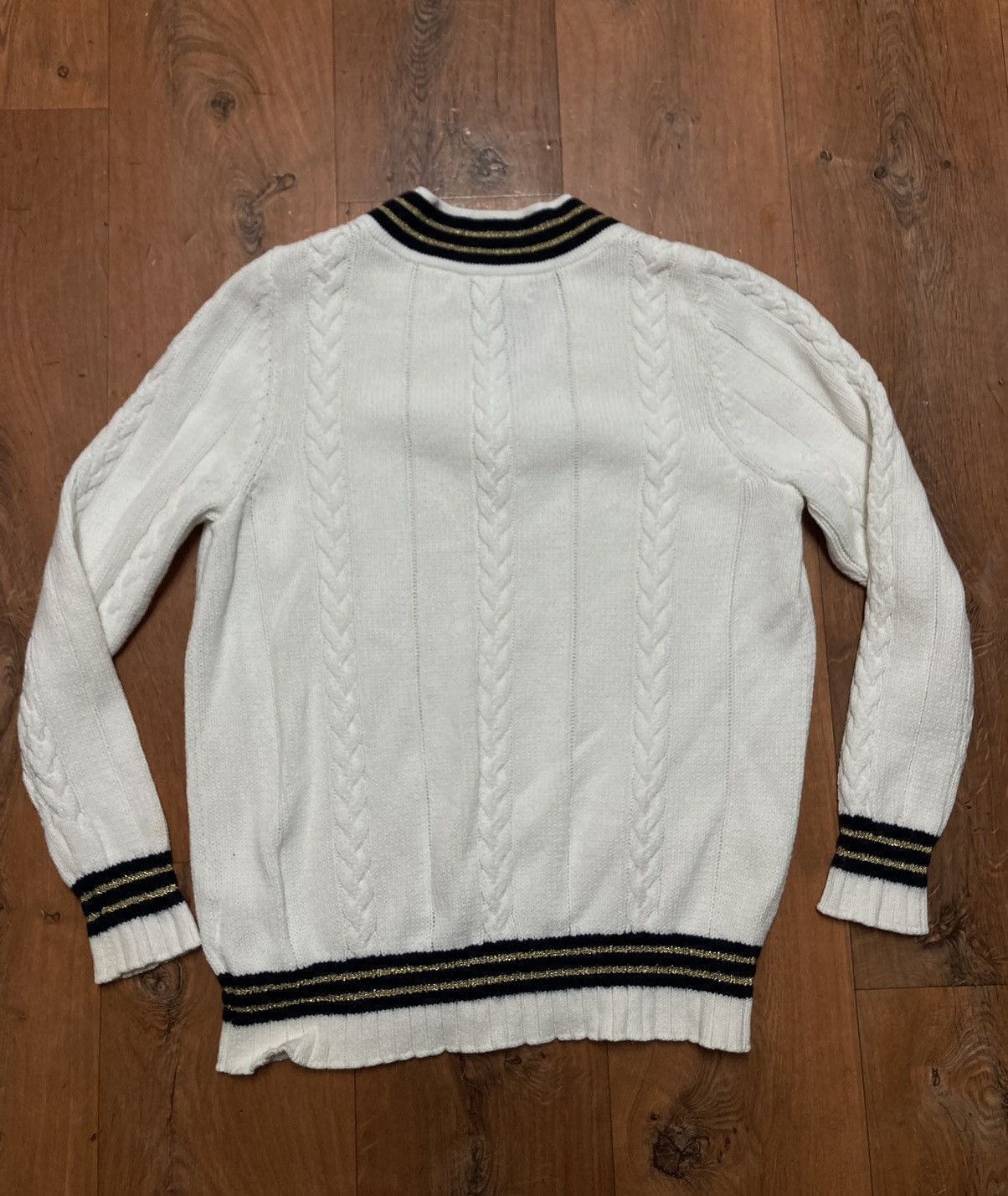 Tommy Hilfiger VTG Tommy Hilfiger 1X Cable Knit Wool Rabbit Hair Sweater Size XL / US 12-14 / IT 48-50 - 6 Thumbnail