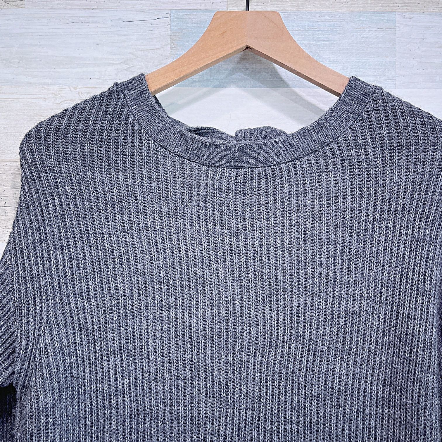 J.Crew J CREW Open Flannel Ribbed Sweater Dress Gray Wool Alpaca S Size S / US 4 / IT 40 - 2 Thumbnail